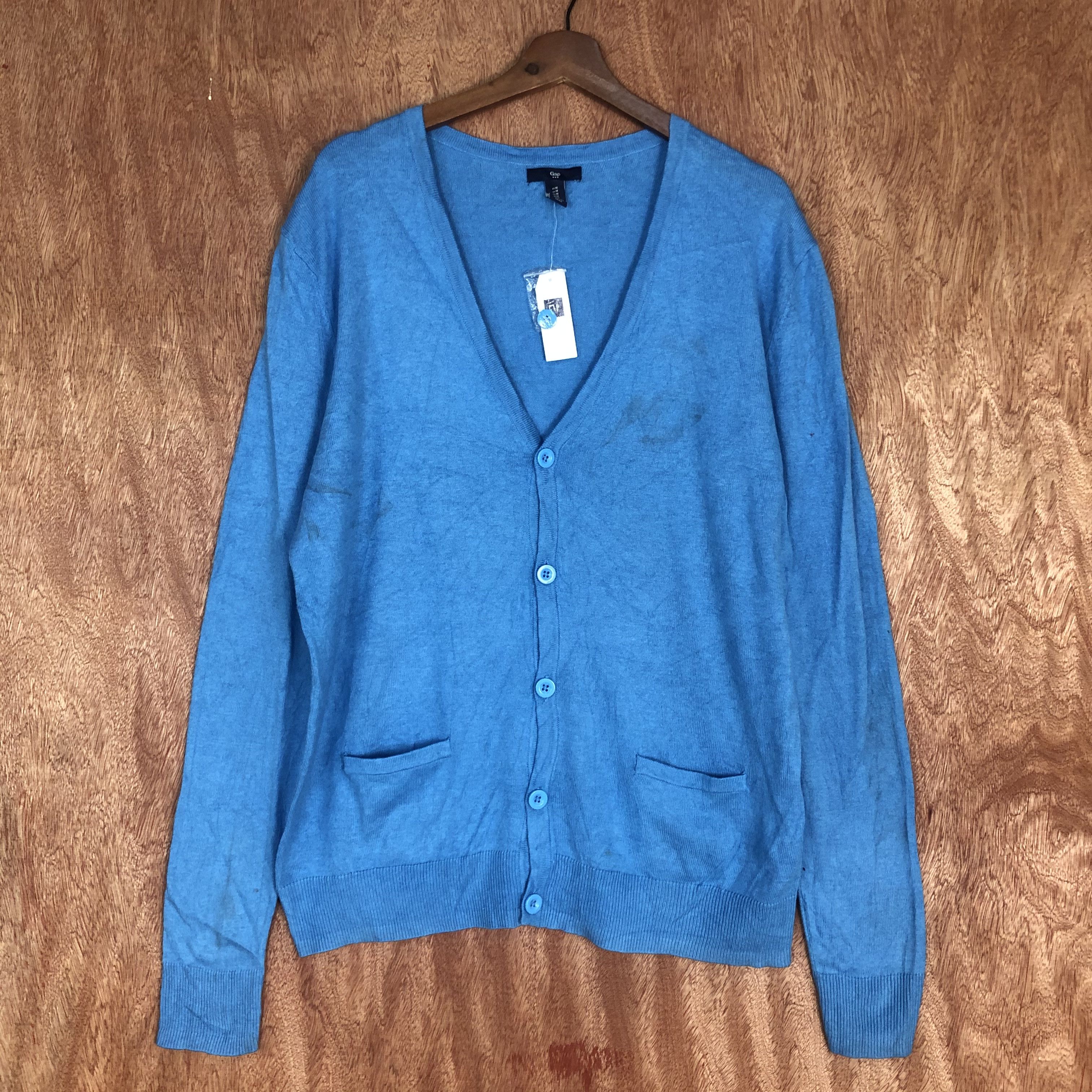 Japanese Brand Gap Navy Blue Cardigan knitwear like cobain #c513 Size US M / EU 48-50 / 2 - 1 Thumbnail