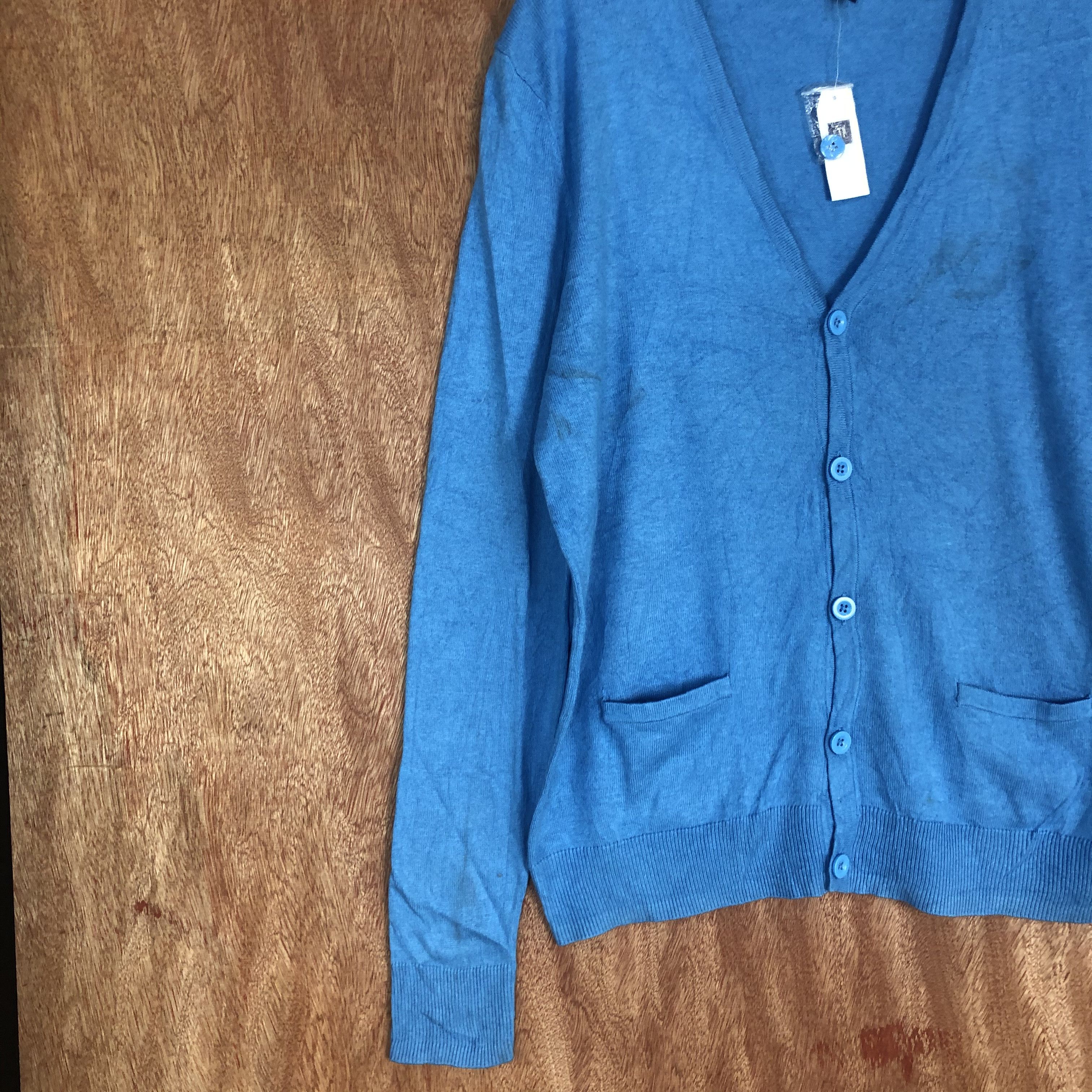 Japanese Brand Gap Navy Blue Cardigan knitwear like cobain #c513 Size US M / EU 48-50 / 2 - 6 Thumbnail