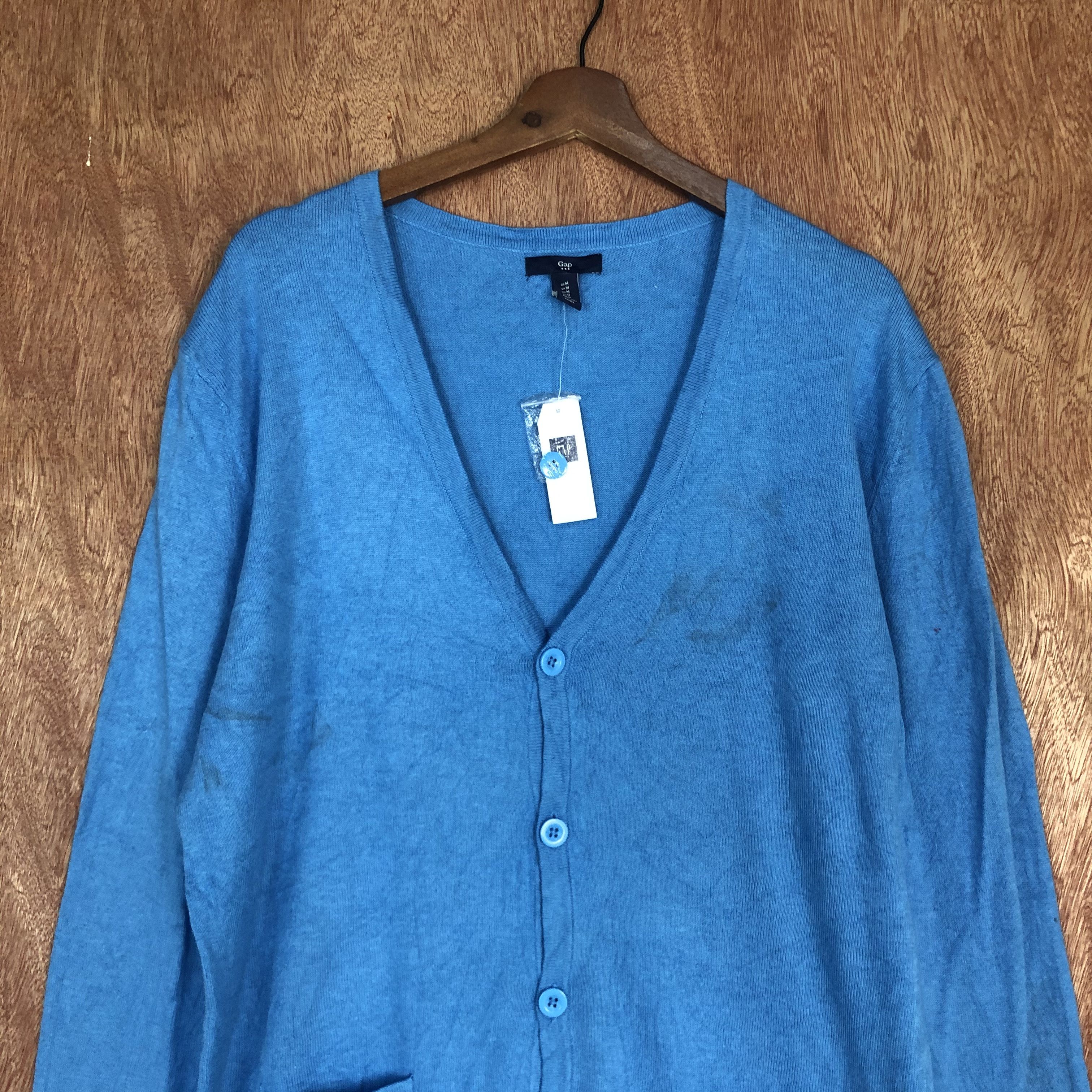 Japanese Brand Gap Navy Blue Cardigan knitwear like cobain #c513 Size US M / EU 48-50 / 2 - 7 Thumbnail