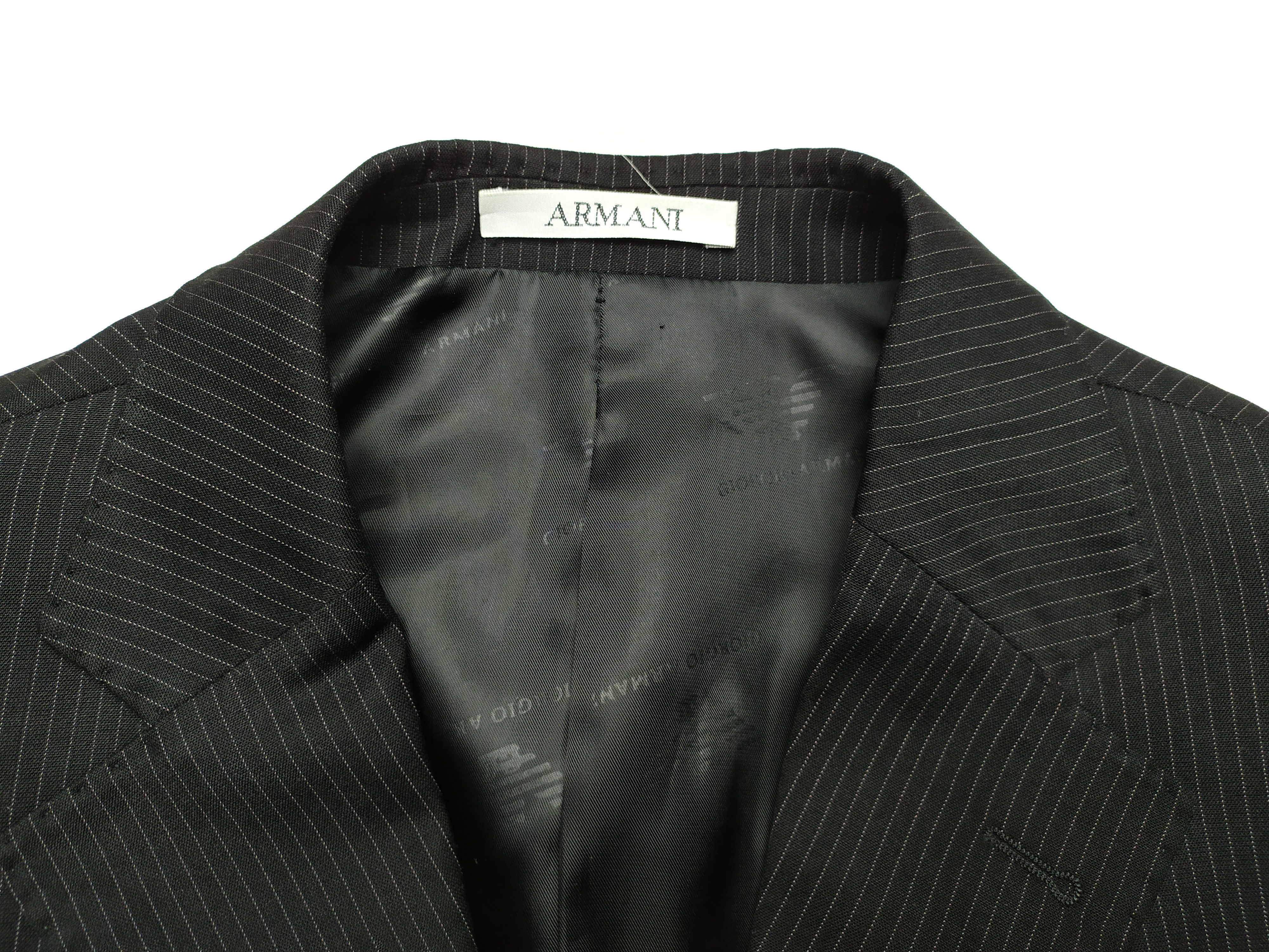Armani Armani Collezioni Striped classic Wool/Silk Blazer Size 48R - 4 Thumbnail
