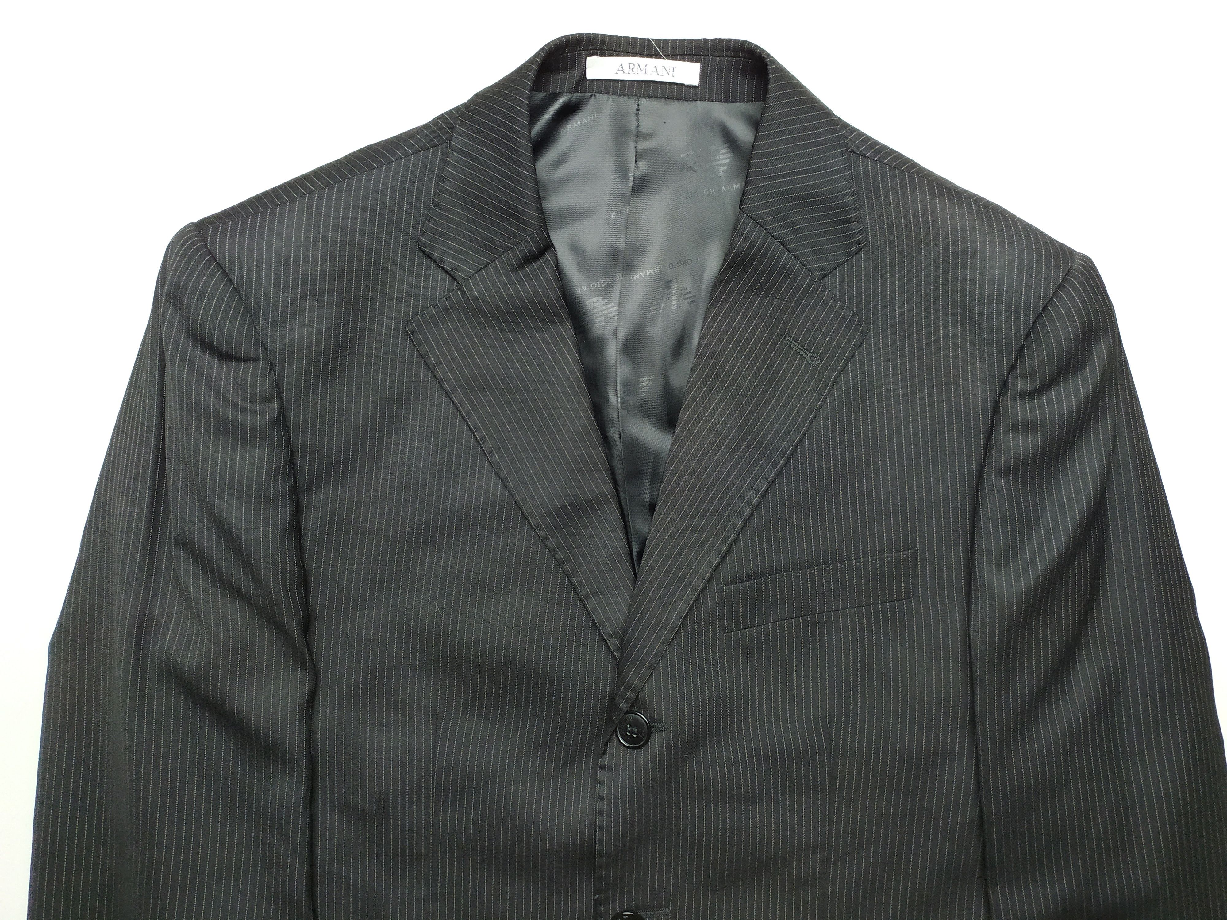 Armani Armani Collezioni Striped classic Wool/Silk Blazer Size 48R - 3 Thumbnail