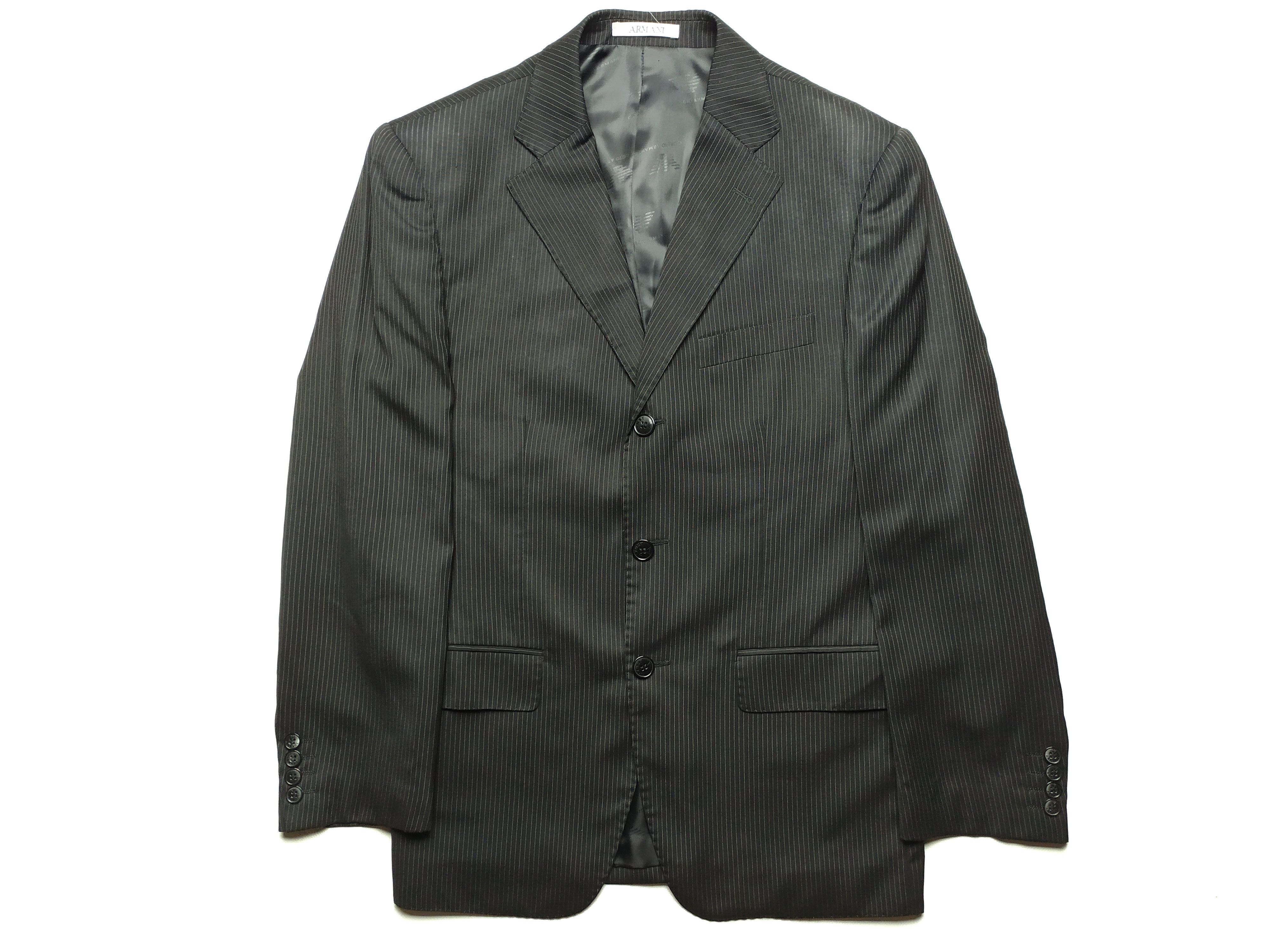 Armani Armani Collezioni Striped classic Wool/Silk Blazer Size 48R - 1 Thumbnail