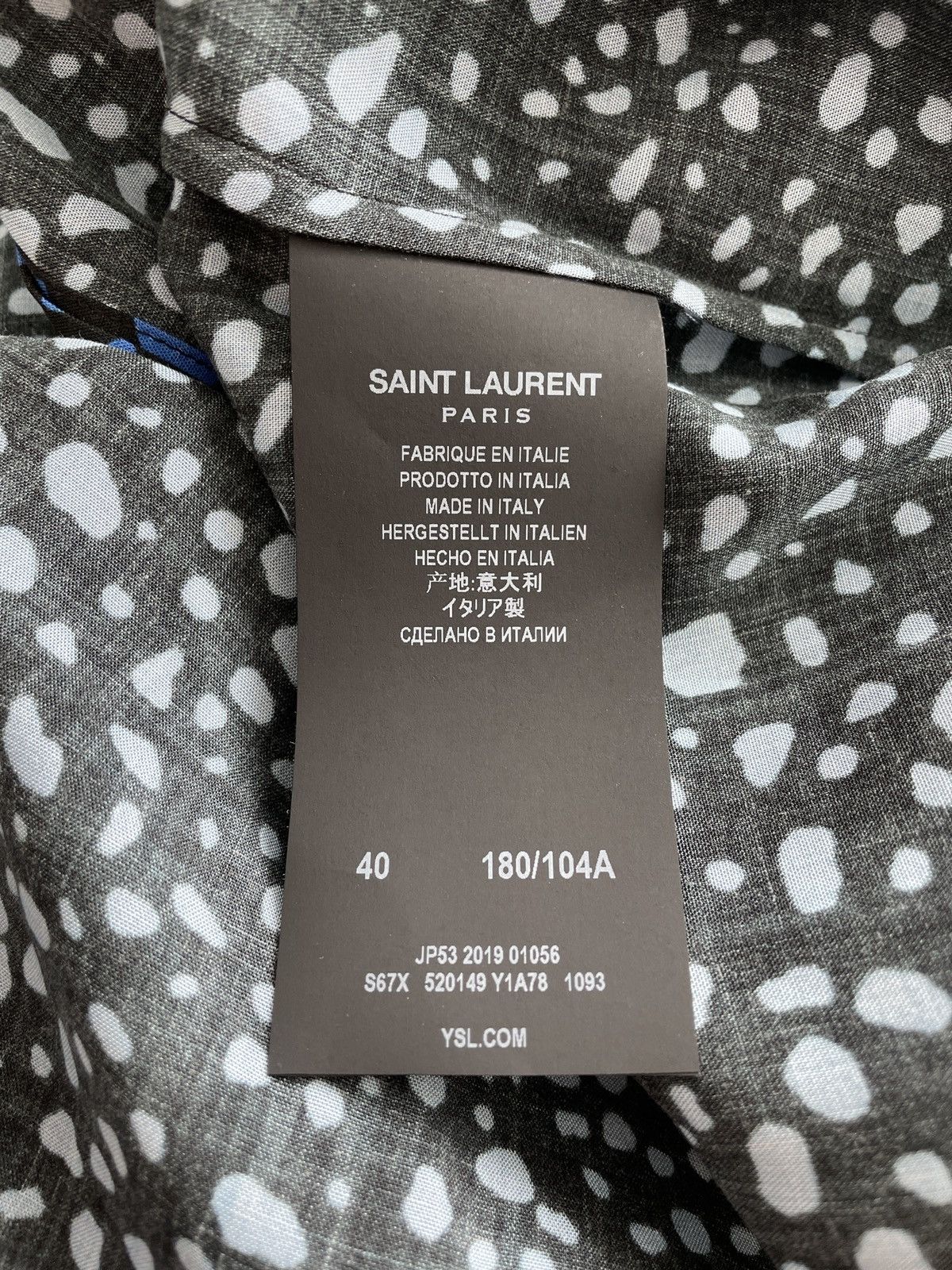 Hedi Slimane × Saint Laurent Paris × Yves Saint Laurent Brand NEW $1,200 Value Super Runway Sold Out Leopard Shirt Size US M / EU 48-50 / 2 - 5 Thumbnail