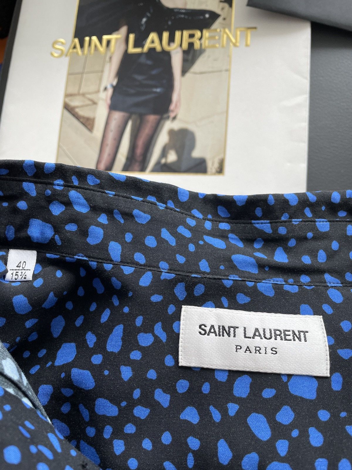 Hedi Slimane × Saint Laurent Paris × Yves Saint Laurent Brand NEW $1,200 Value Super Runway Sold Out Leopard Shirt Size US M / EU 48-50 / 2 - 3 Thumbnail
