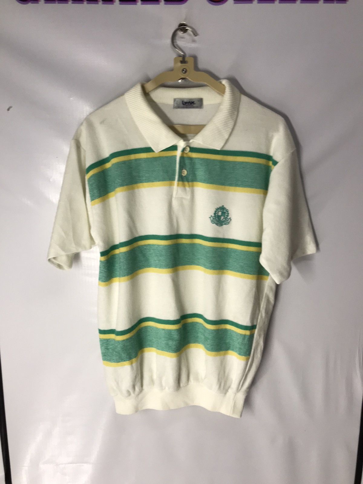 Japanese Brand × Vintage Vintage Lynx sweatshirt short sleeve stripe Size US L / EU 52-54 / 3 - 6 Thumbnail