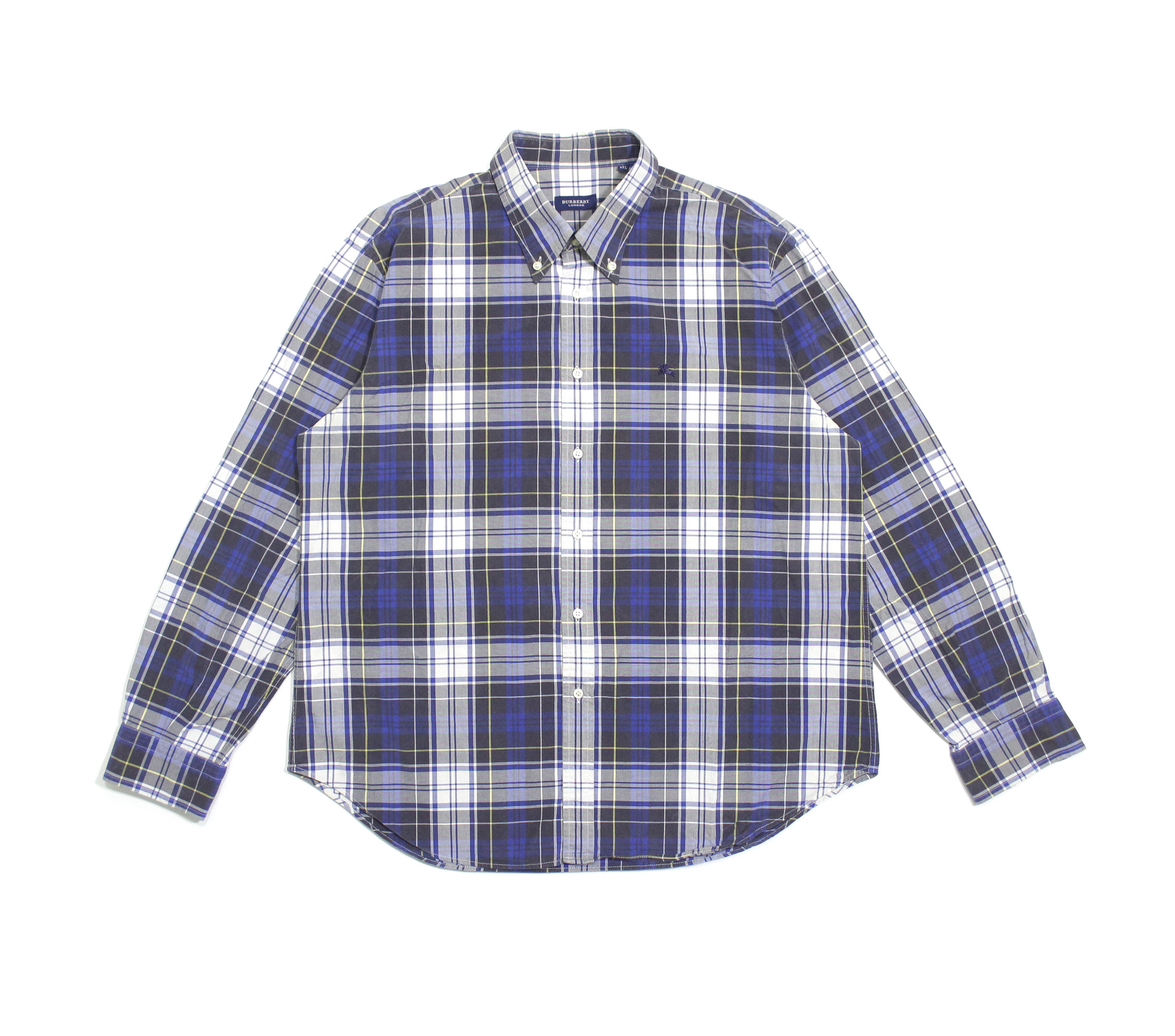 Burberry Logo Plaid Vintage Soft Shirt Size US XL / EU 56 / 4 - 1 Thumbnail