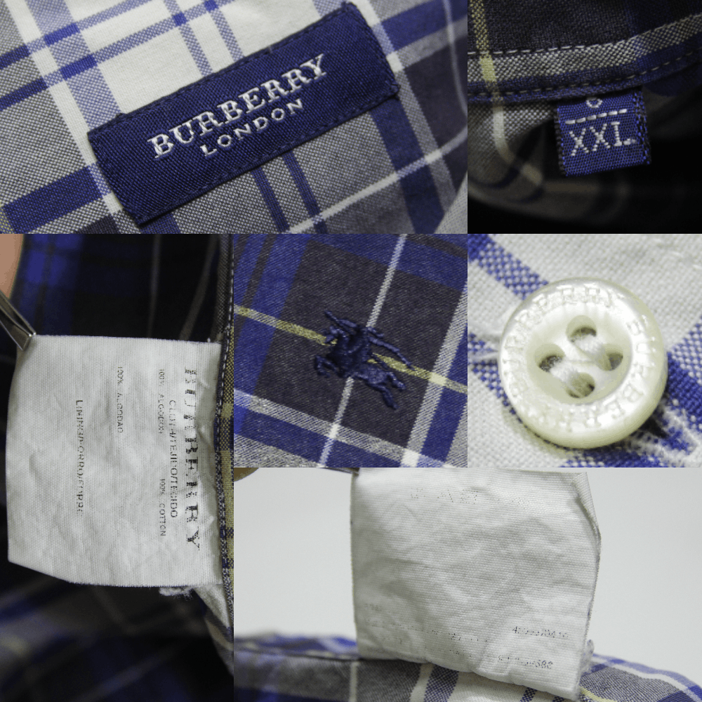 Burberry Logo Plaid Vintage Soft Shirt Size US XL / EU 56 / 4 - 10 Thumbnail