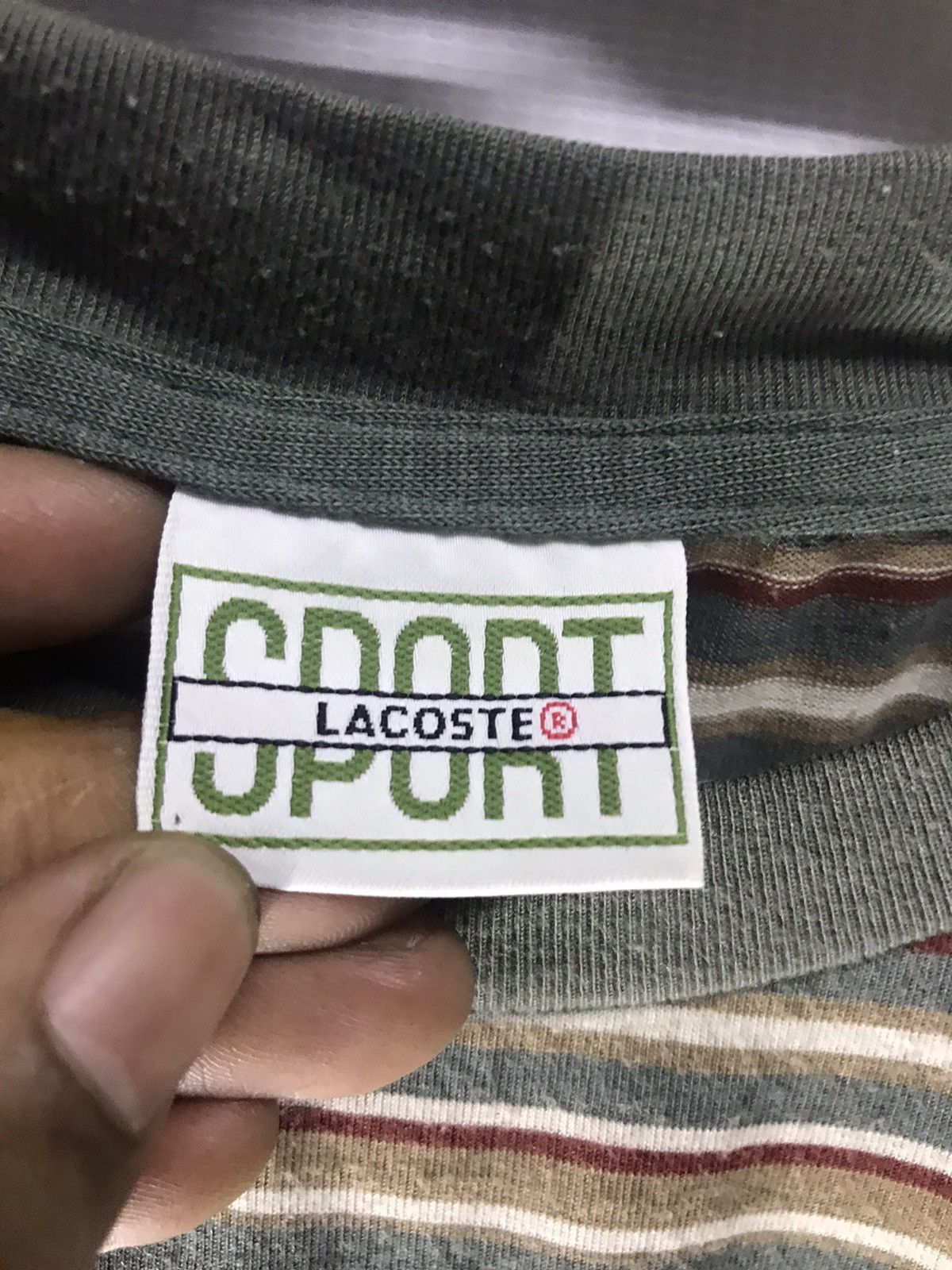 Designer × Lacoste Lacoste sport small logo stripe tee Size US XL / EU 56 / 4 - 4 Thumbnail