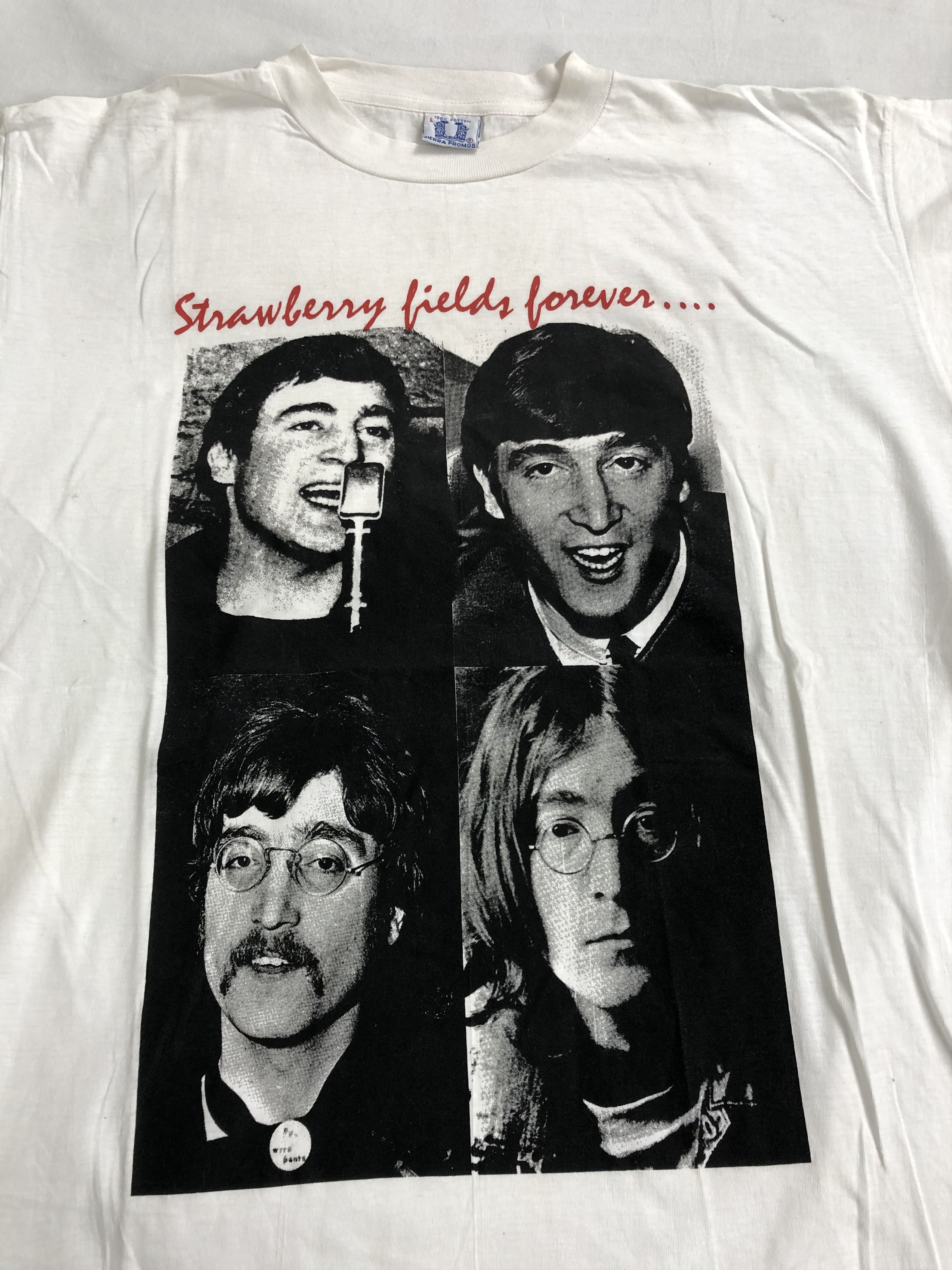 Band Tees Vintage 90s The Beatles Strawberry Fields Forever t-shirt Size US L / EU 52-54 / 3 - 3 Thumbnail