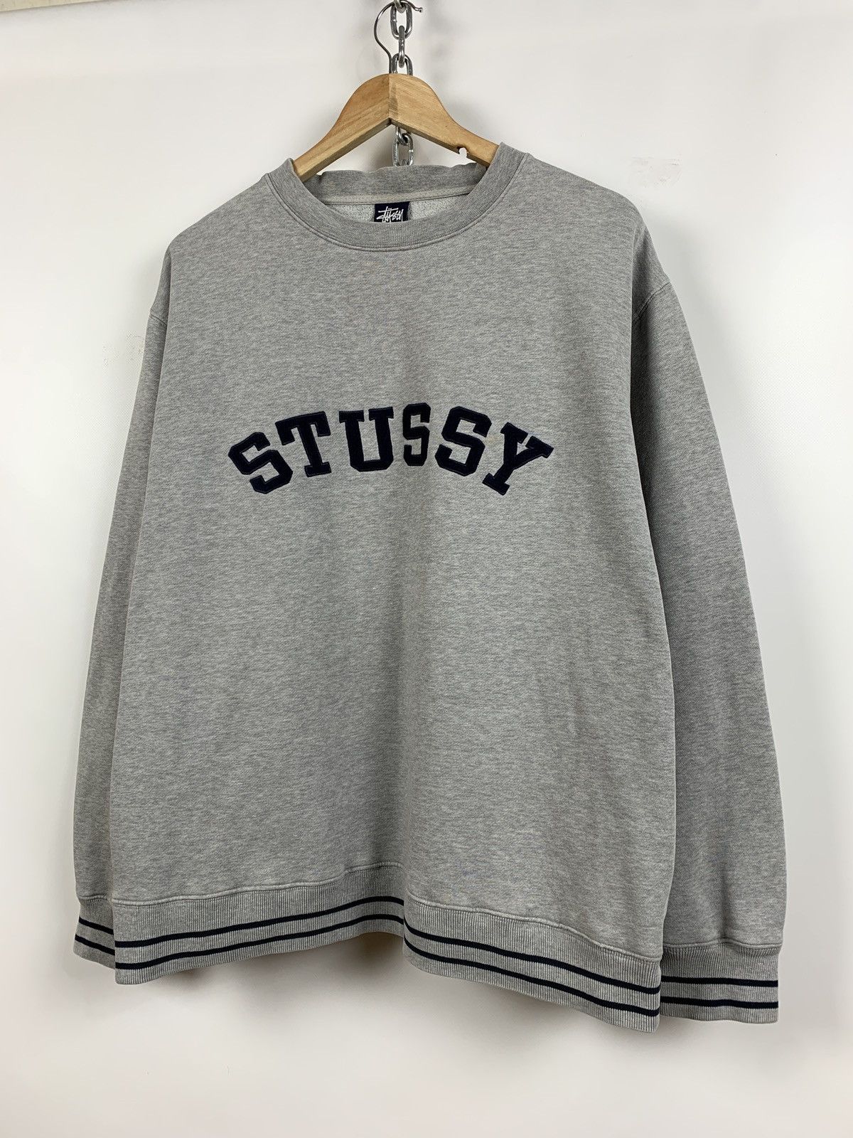 Rare!!! store Vintage Stussy Sweatshirt Crew Neck Spellout Stussy Pullover Jumper Sweater Streetwear Stussy Jacket Stussy Street Fashion