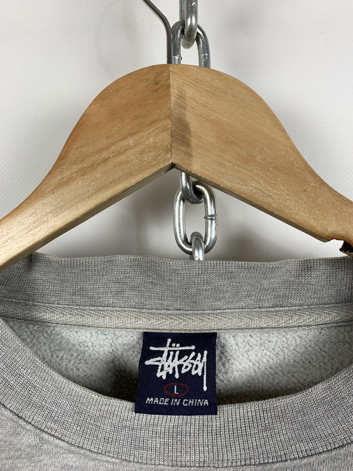 Stussy 90s Vintage Stussy Embroidered Logo Crewneck Grey Sweatshirt Size US XL / EU 56 / 4 - 14 Thumbnail