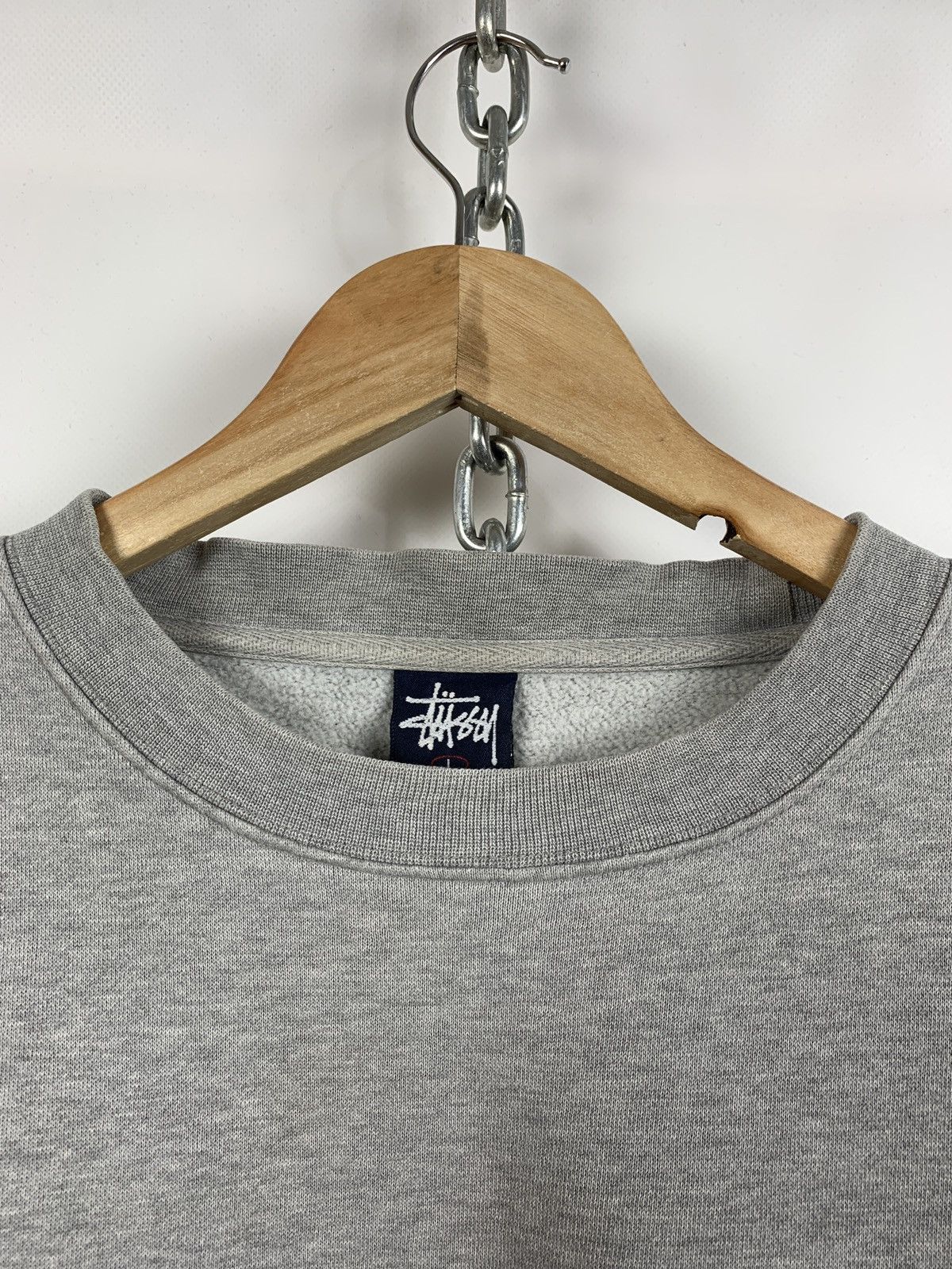 Stussy 90s Vintage Stussy Embroidered Logo Crewneck Grey Sweatshirt Size US XL / EU 56 / 4 - 10 Thumbnail
