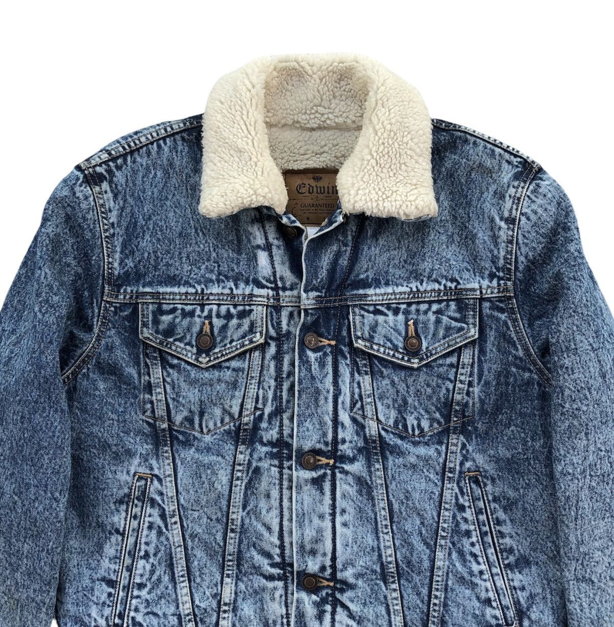 Edwin Vintage Edwin Sherpa Lined Denim Jacket Size US L / EU 52-54 / 3 - 6 Thumbnail
