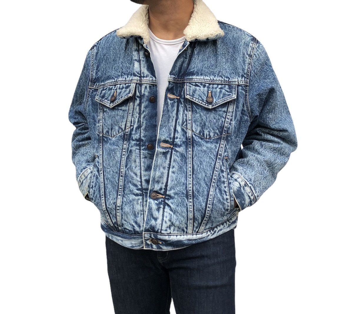 Edwin Vintage Edwin Sherpa Lined Denim Jacket Size US L / EU 52-54 / 3 - 1 Thumbnail