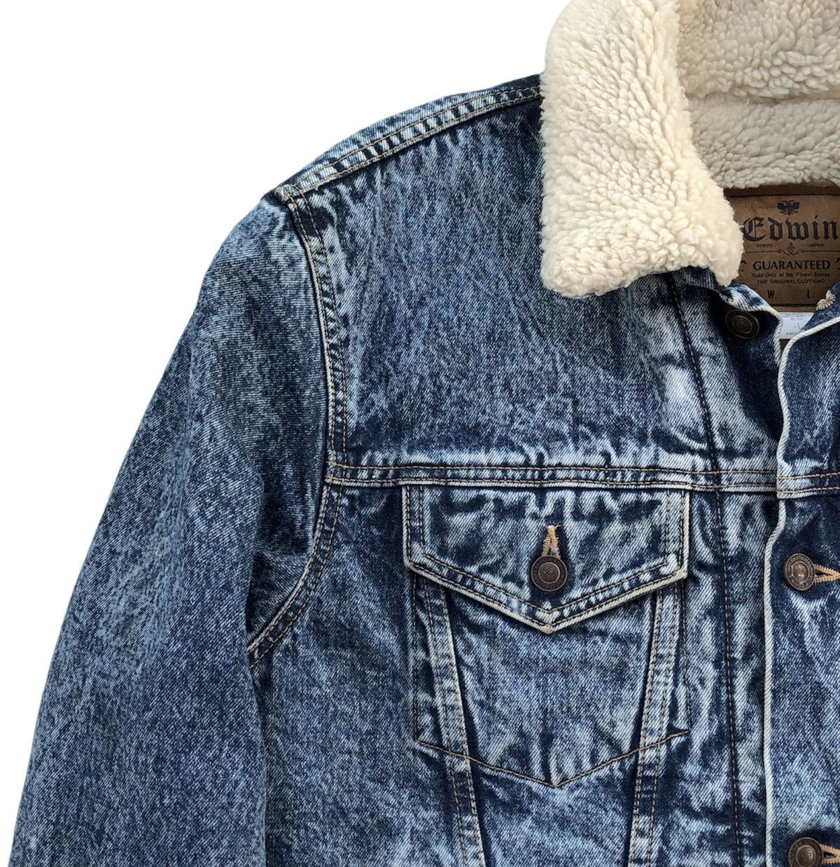 Edwin Vintage Edwin Sherpa Lined Denim Jacket Size US L / EU 52-54 / 3 - 10 Thumbnail