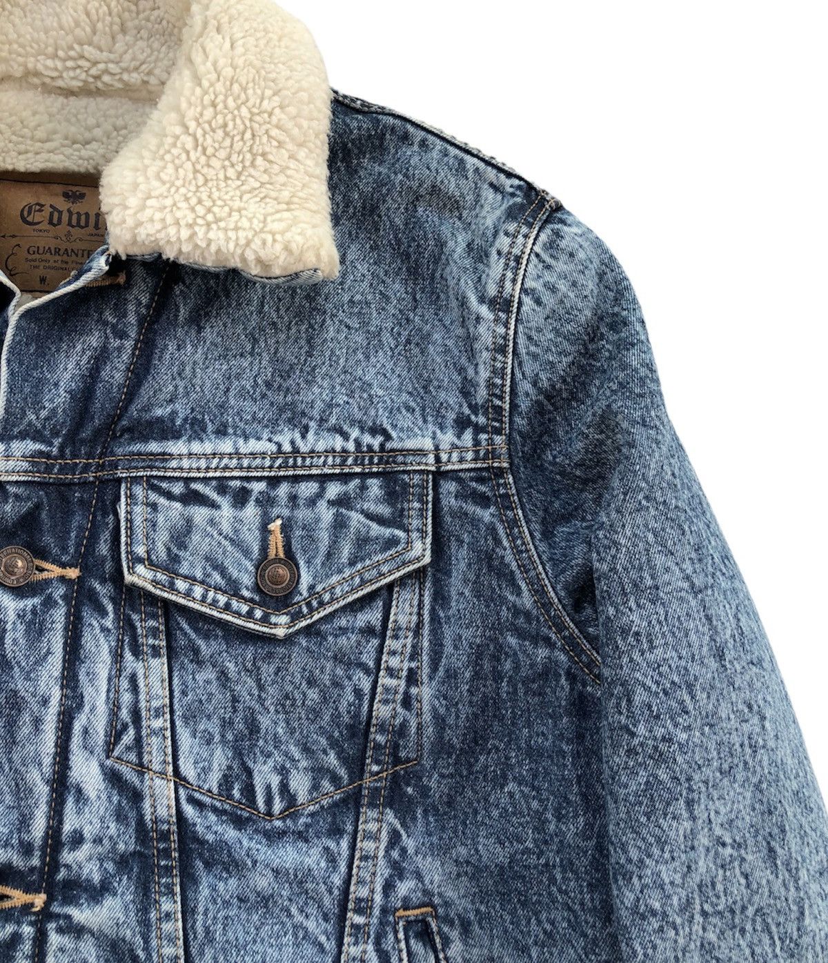 Edwin Vintage Edwin Sherpa Lined Denim Jacket Size US L / EU 52-54 / 3 - 9 Thumbnail