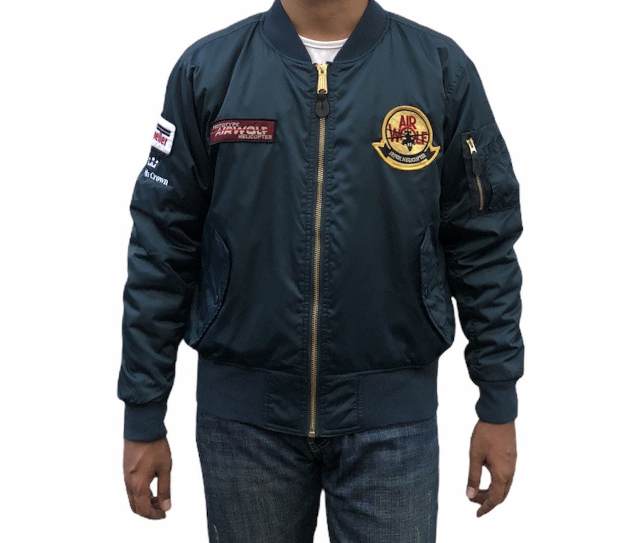 Vintage Vintage Flyr's Man Intermediate Ma-1 Patches Bomber Jacket Size US M / EU 48-50 / 2 - 2 Thumbnail