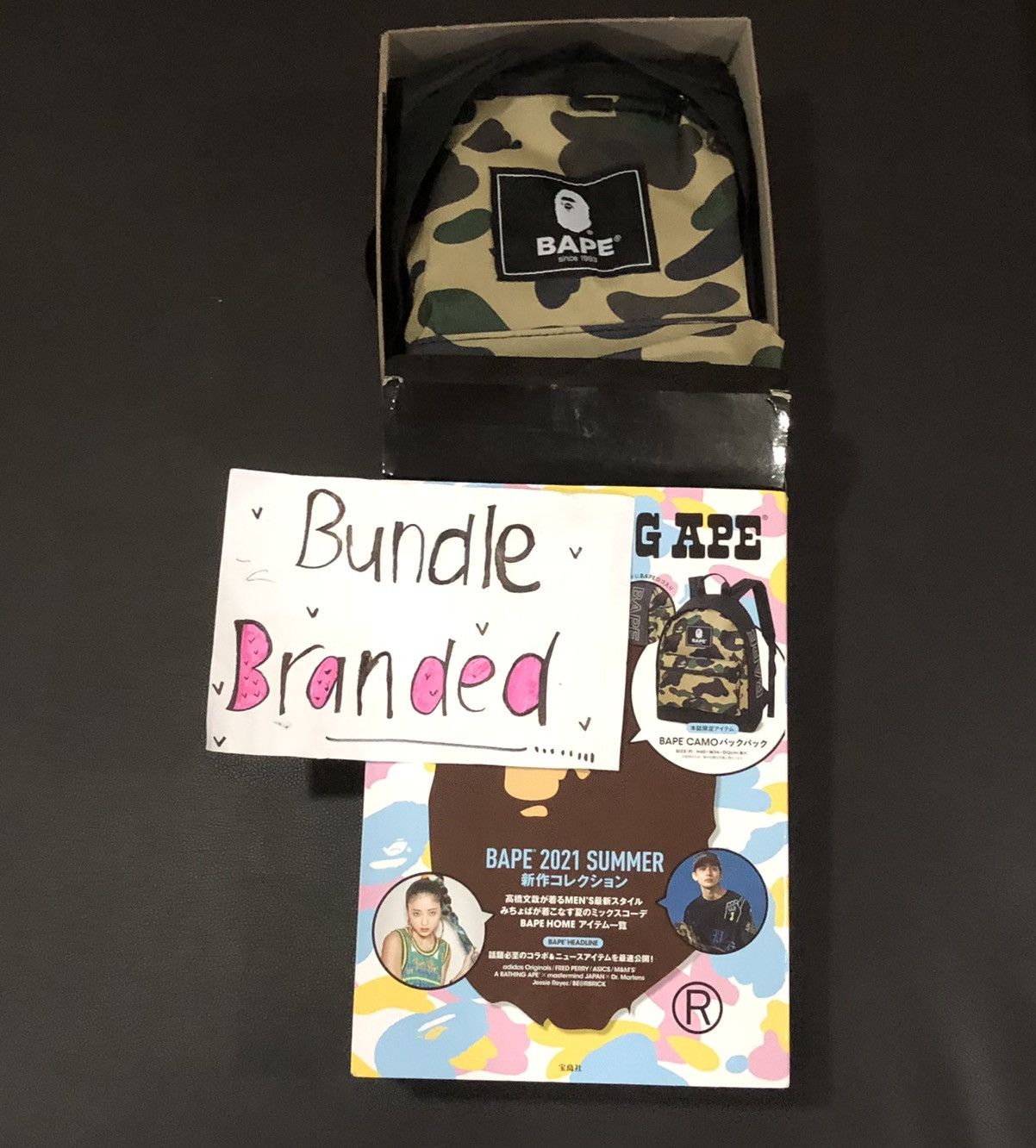 Bape A BATHING APE Backpack 2021 Summer Collection Magazine Size ONE SIZE - 2 Thumbnail