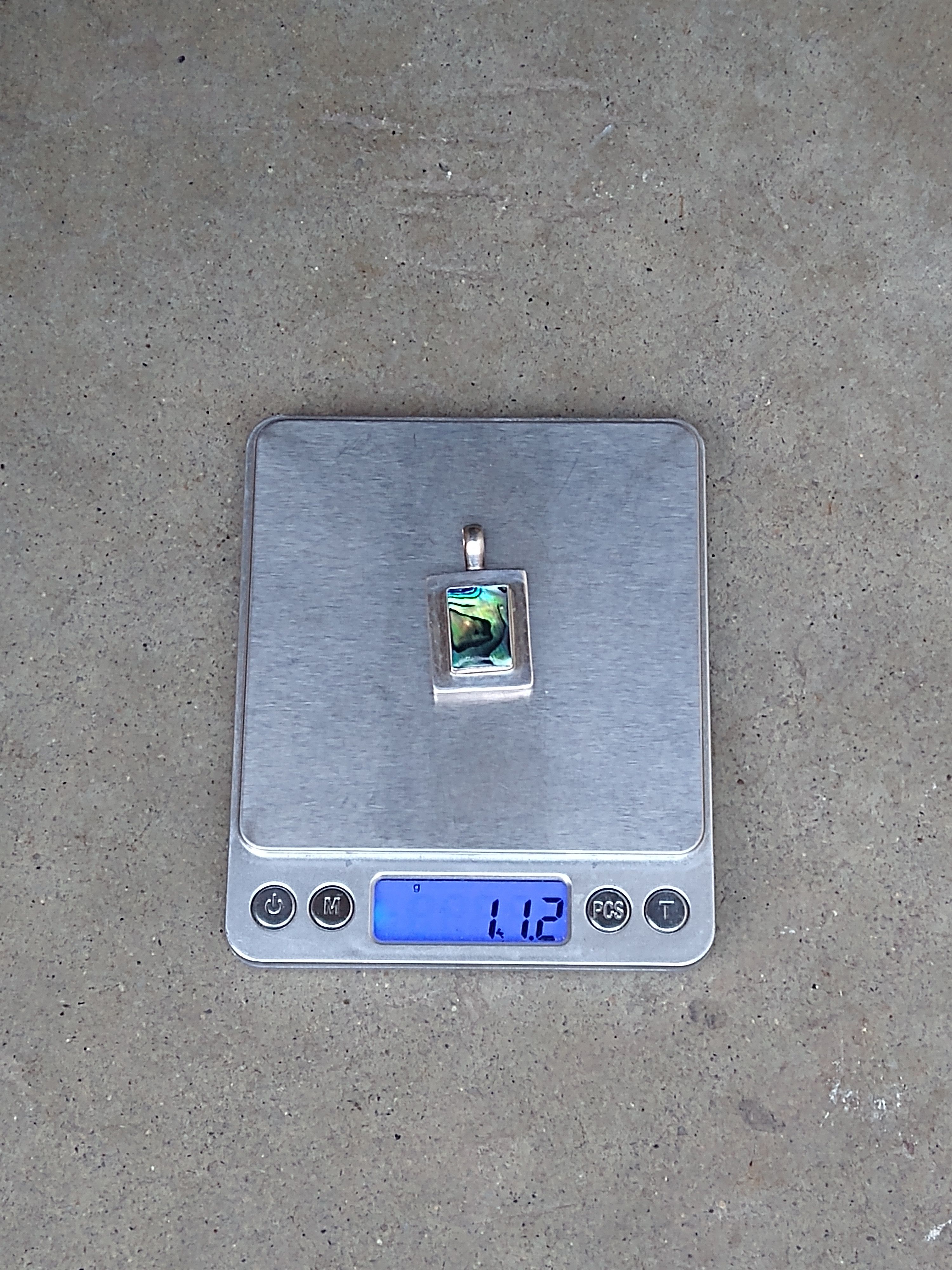 Other Vintage Sterling Silver Pendant Necklace Abalone Modern Size ONE SIZE - 13 Thumbnail
