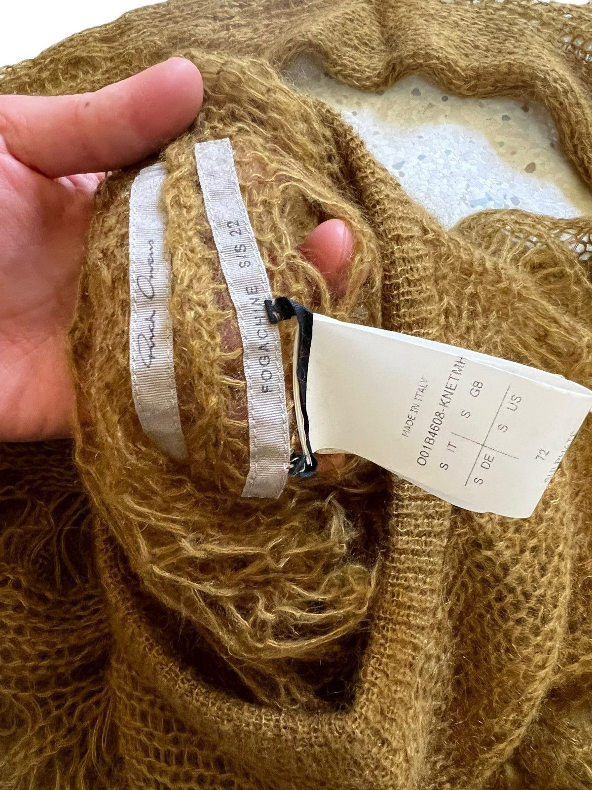 Rick Owens 2022 Fogachine Mohair Spider Banana Knit Size US S / EU 44-46 / 1 - 4 Thumbnail