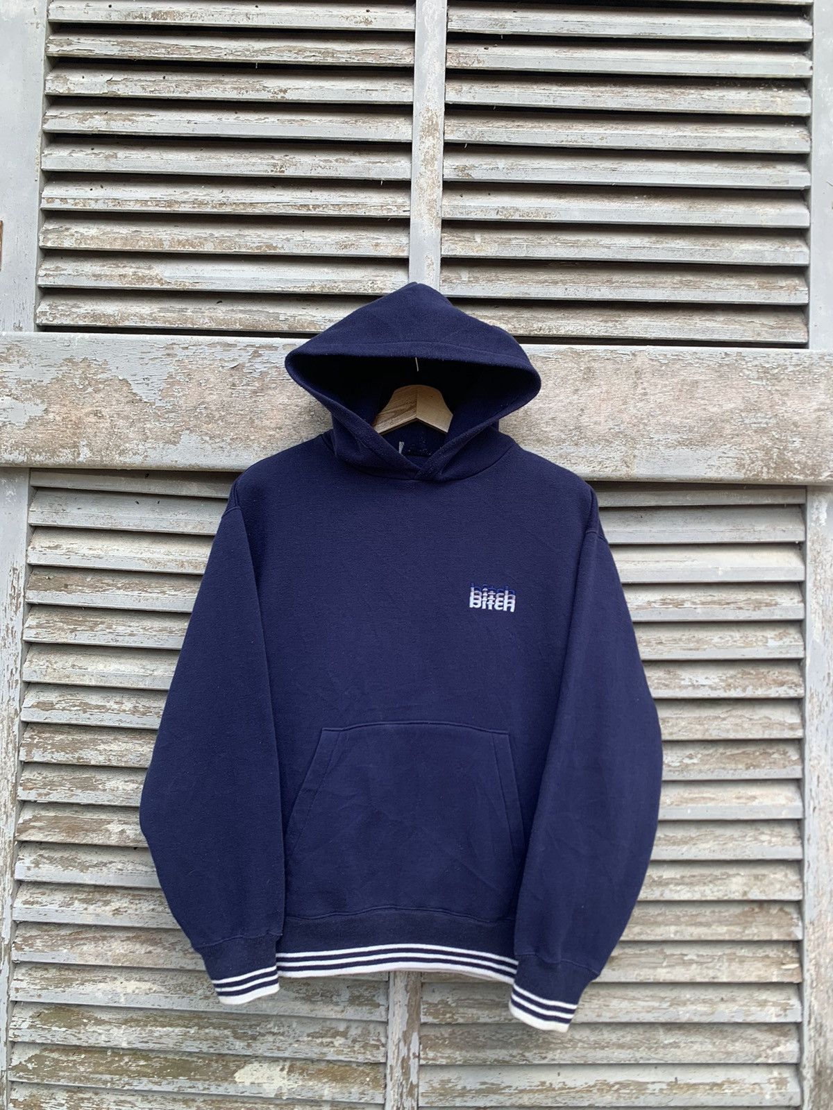 Vintage 👹Vintage 90s BITCH SKATEBOARD Monogram Logo Hoodie Size US M / EU 48-50 / 2 - 2 Thumbnail