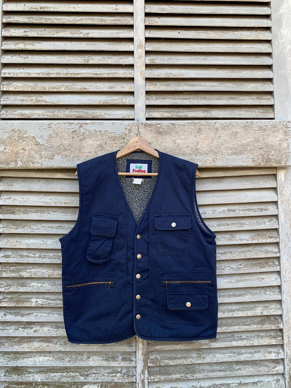 Vintage SOFT FEELING BY WORKBOX FLEECE LINED VESTS Size US L / EU 52-54 / 3 - 2 Thumbnail