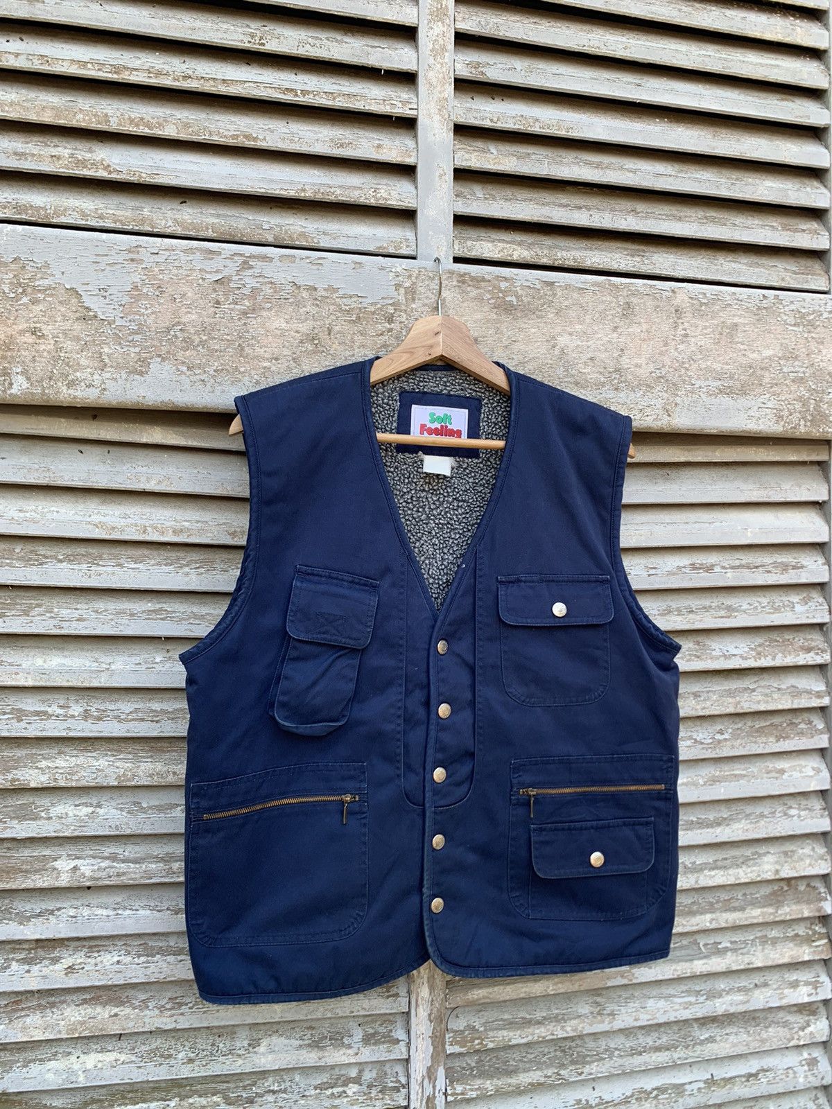 Vintage SOFT FEELING BY WORKBOX FLEECE LINED VESTS Size US L / EU 52-54 / 3 - 3 Thumbnail