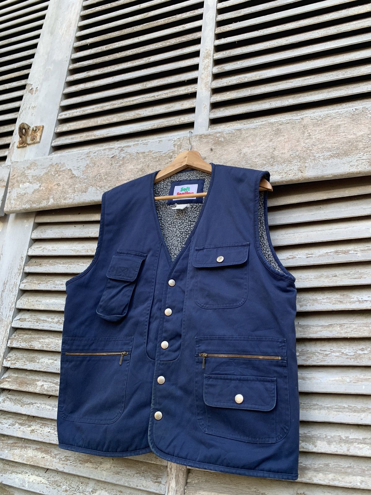 Vintage SOFT FEELING BY WORKBOX FLEECE LINED VESTS Size US L / EU 52-54 / 3 - 5 Thumbnail