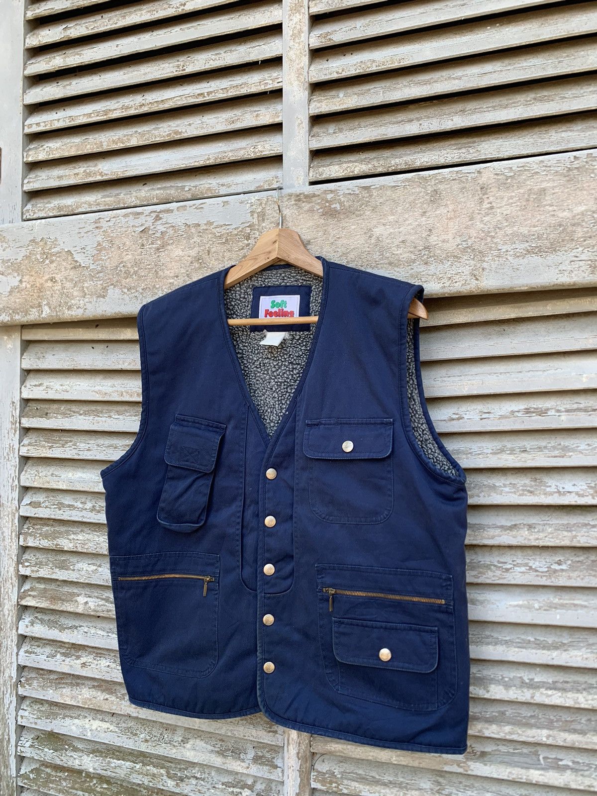 Vintage SOFT FEELING BY WORKBOX FLEECE LINED VESTS Size US L / EU 52-54 / 3 - 1 Thumbnail