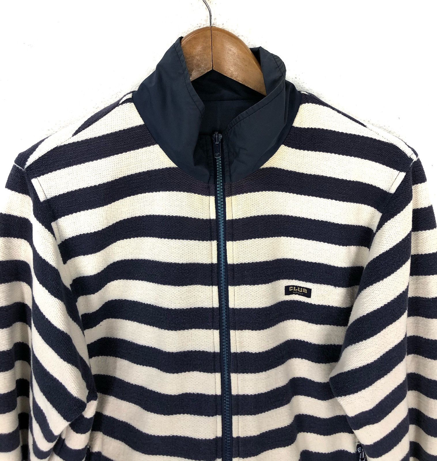 Adidas × Vintage Vtg adidas club stripe reversible jacket cw21 Size US L / EU 52-54 / 3 - 3 Thumbnail