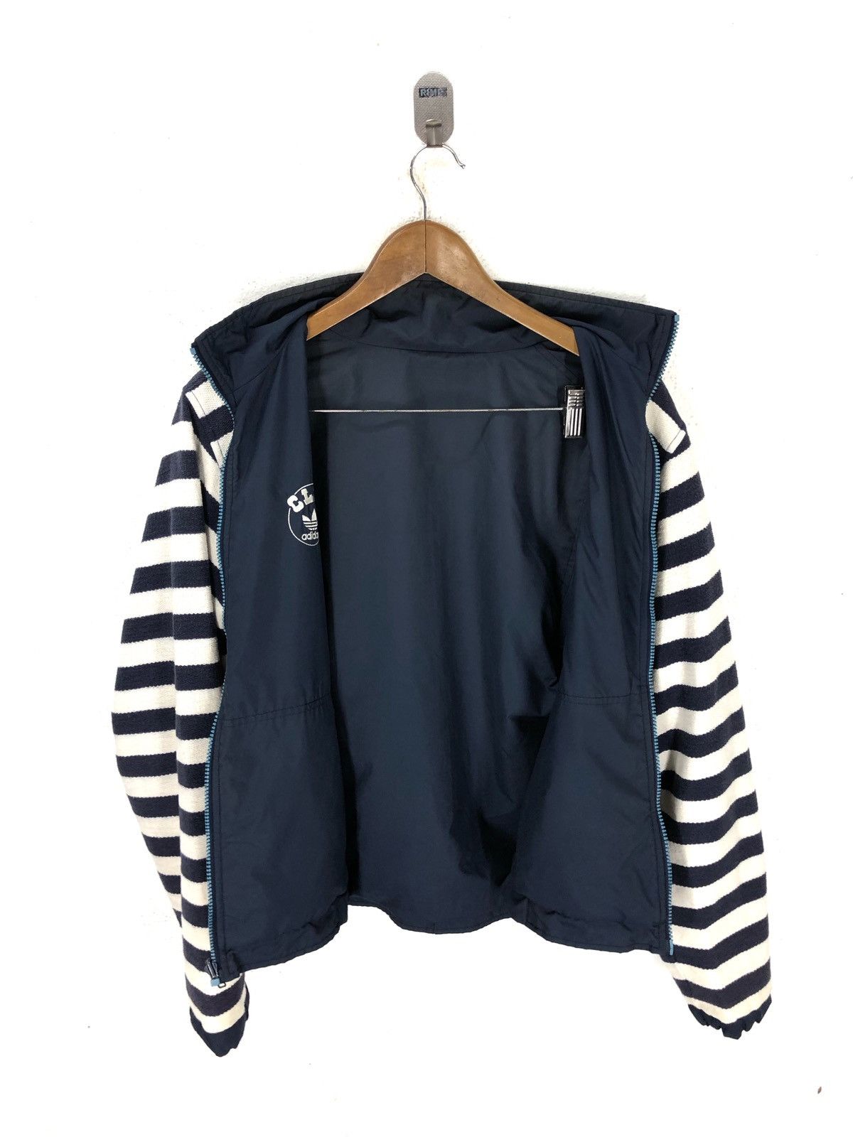Adidas × Vintage Vtg adidas club stripe reversible jacket cw21 Size US L / EU 52-54 / 3 - 5 Thumbnail
