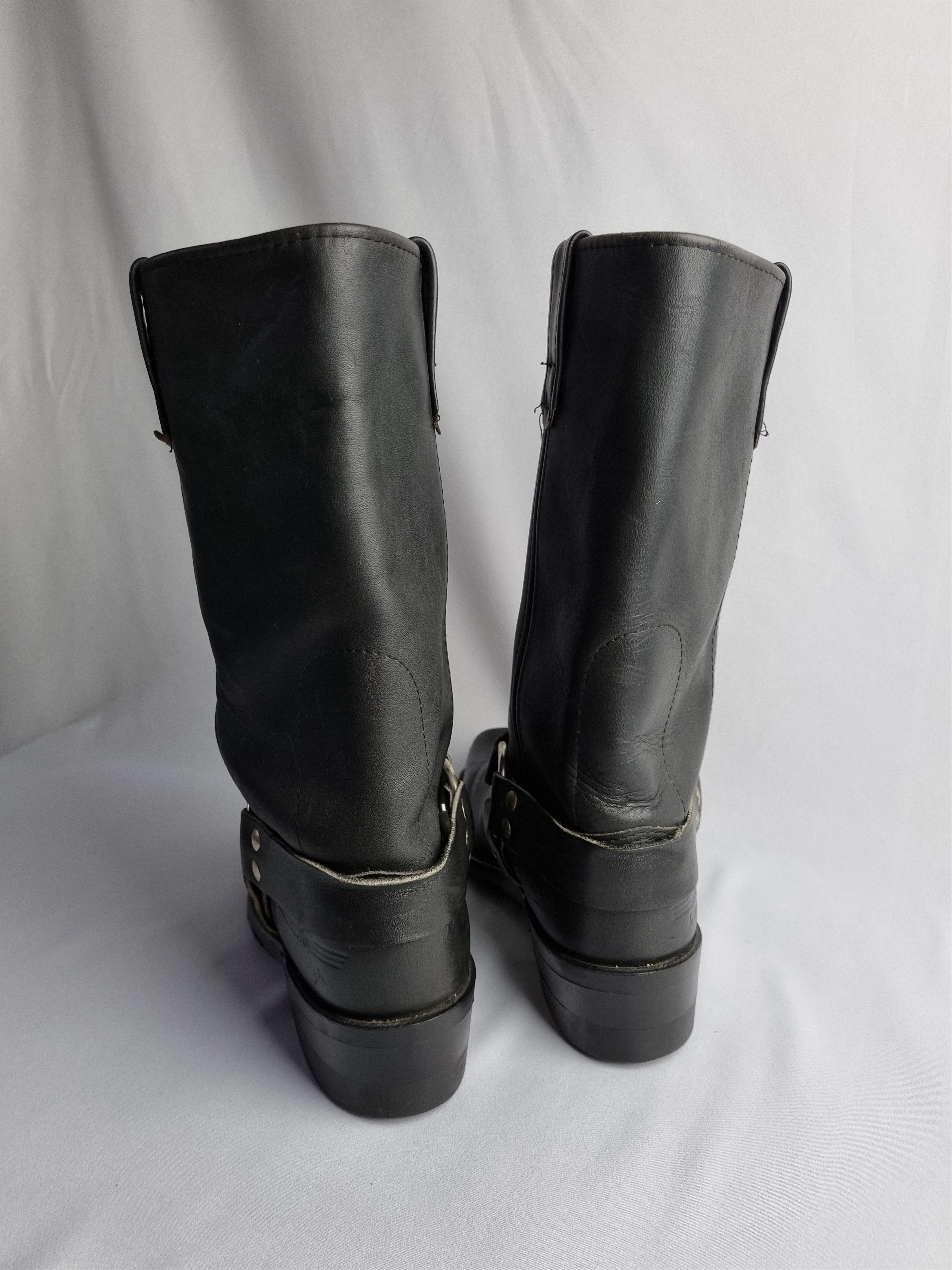 Harley Davidson × Vintage 🤠 Harley Davidson Embroidered Eagle Logo Leather Boots Size US 9 / EU 42 - 8 Thumbnail