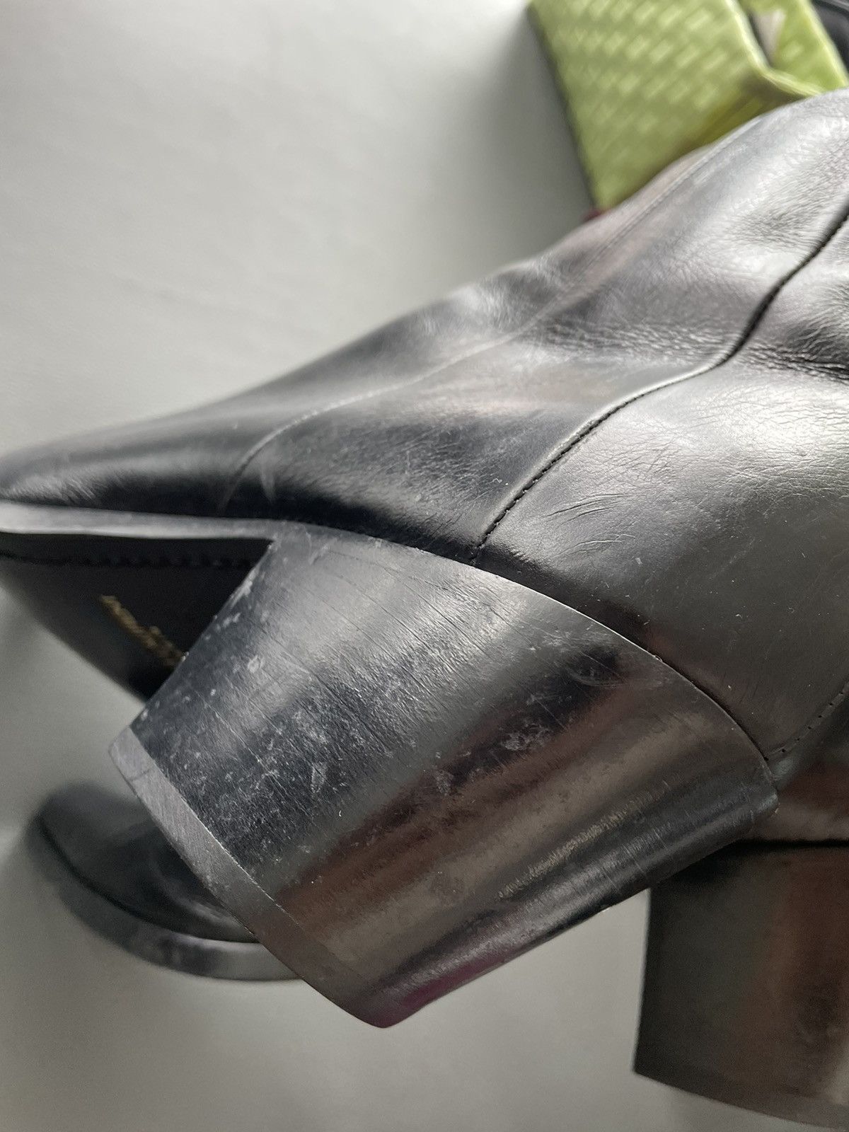 Hedi Slimane × Saint Laurent Paris × Yves Saint Laurent $1,350 Super Rare BrandNew Distressed FINN 60 Leather Boots Size US 7 / EU 40 - 19 Thumbnail