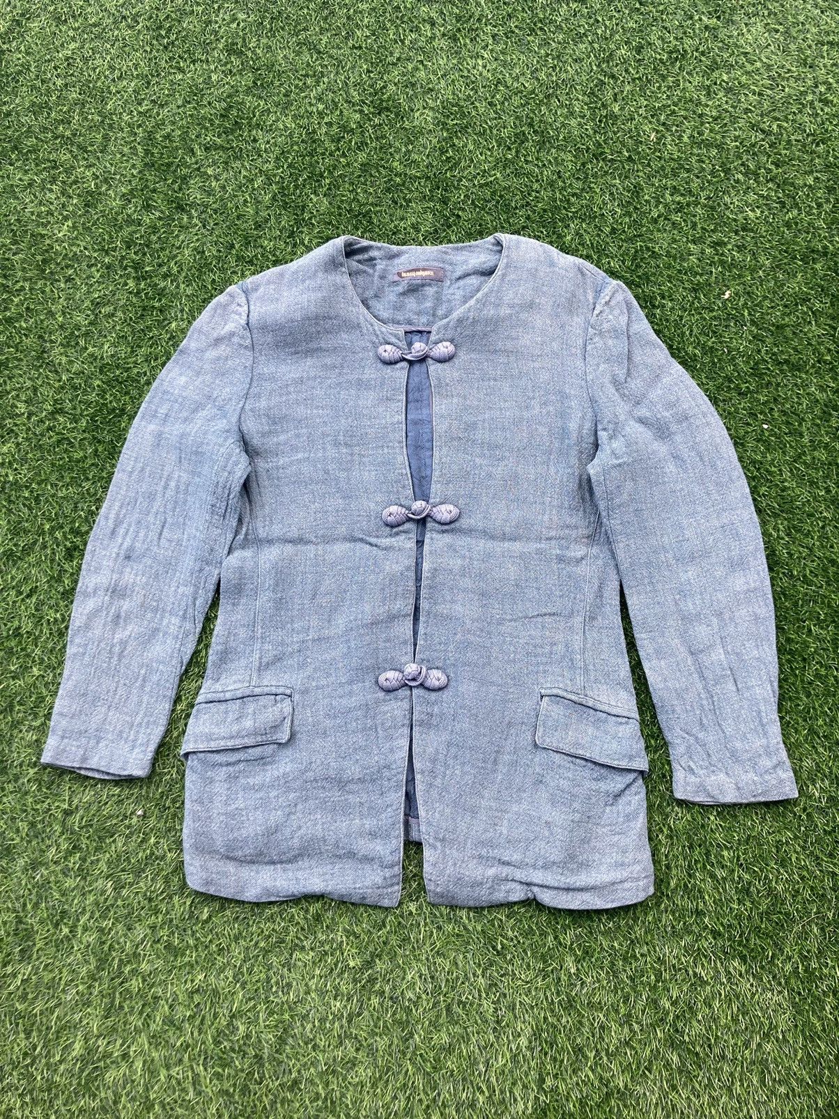 Issey Miyake × Vintage ISSEY MIYAKE CLASSIC INDIGO LINEN SHIRT Size US S / EU 44-46 / 1 - 1 Thumbnail