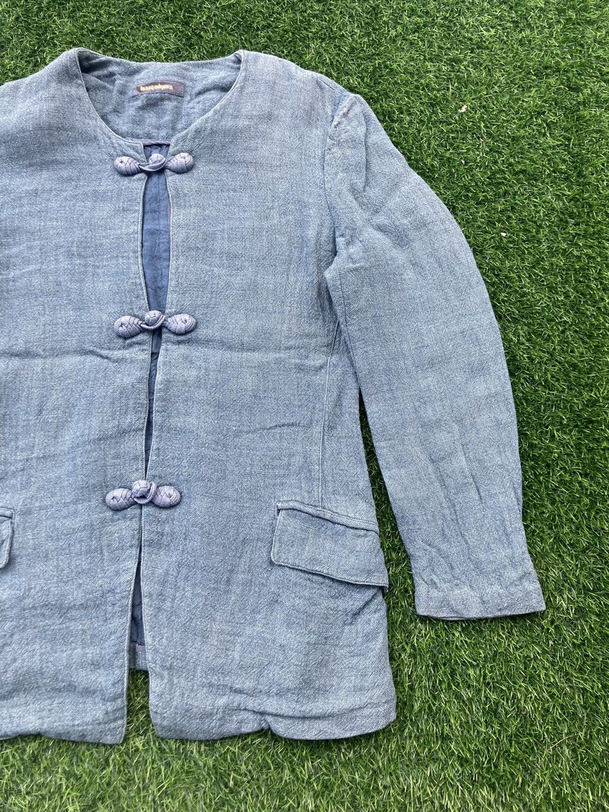 Issey Miyake × Vintage ISSEY MIYAKE CLASSIC INDIGO LINEN SHIRT Size US S / EU 44-46 / 1 - 4 Thumbnail