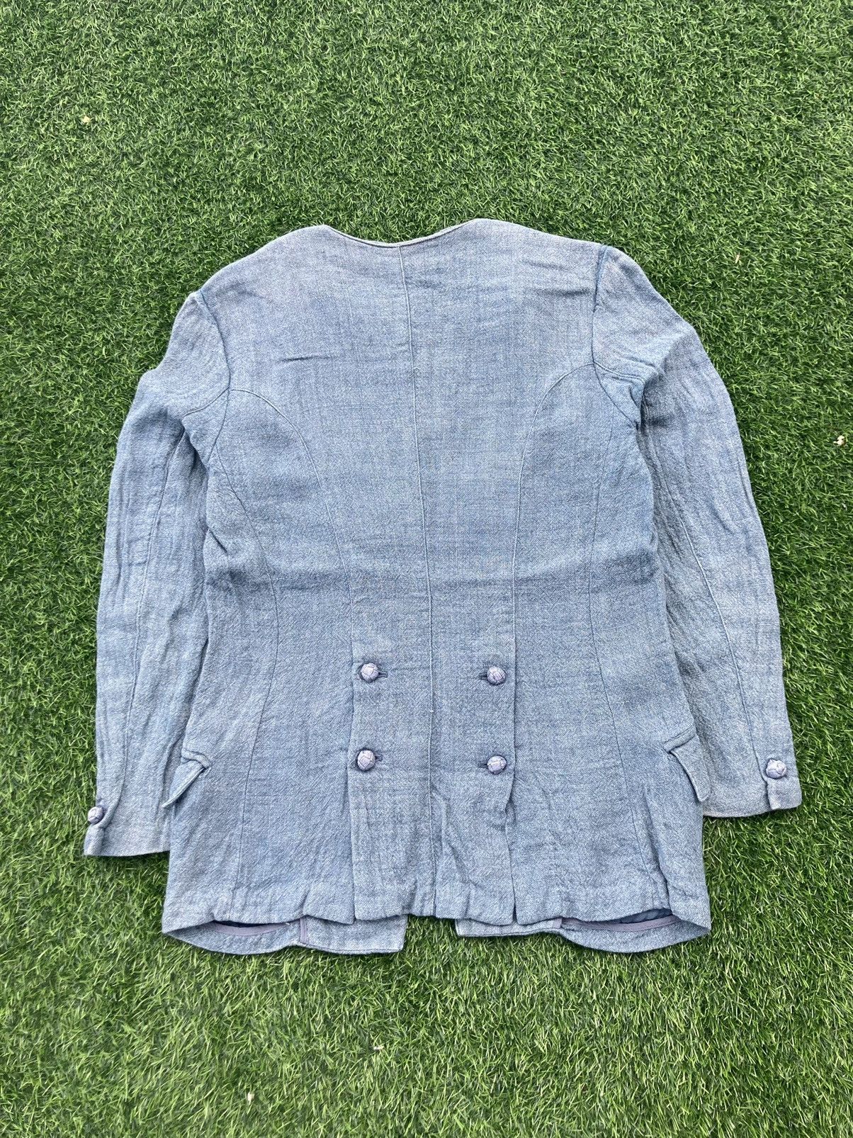 Issey Miyake × Vintage ISSEY MIYAKE CLASSIC INDIGO LINEN SHIRT Size US S / EU 44-46 / 1 - 3 Thumbnail