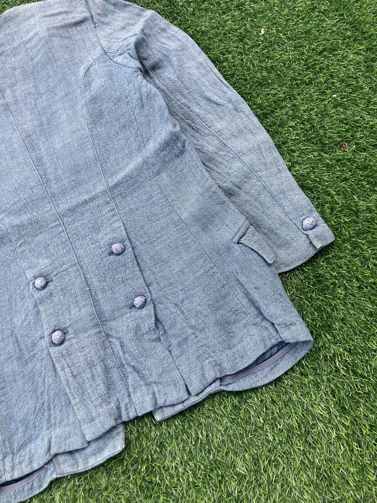 Issey Miyake × Vintage ISSEY MIYAKE CLASSIC INDIGO LINEN SHIRT Size US S / EU 44-46 / 1 - 7 Thumbnail