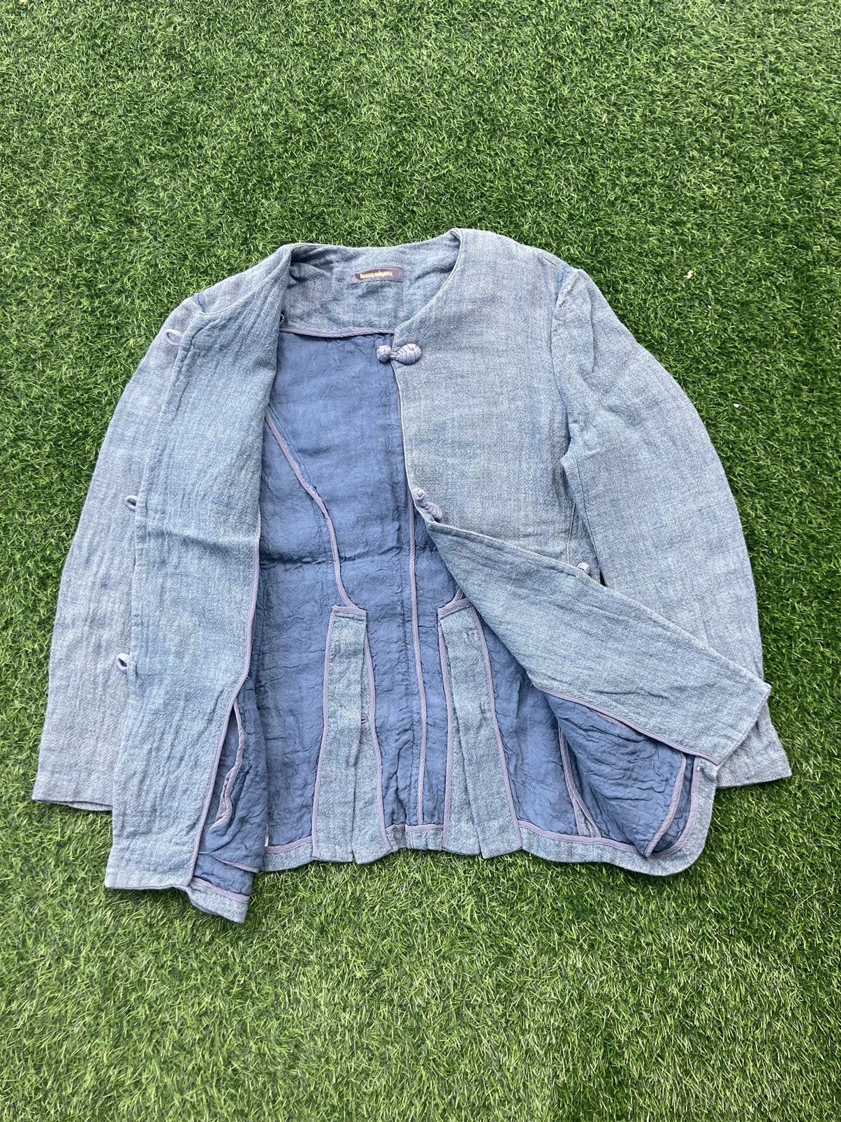 Issey Miyake × Vintage ISSEY MIYAKE CLASSIC INDIGO LINEN SHIRT Size US S / EU 44-46 / 1 - 2 Thumbnail