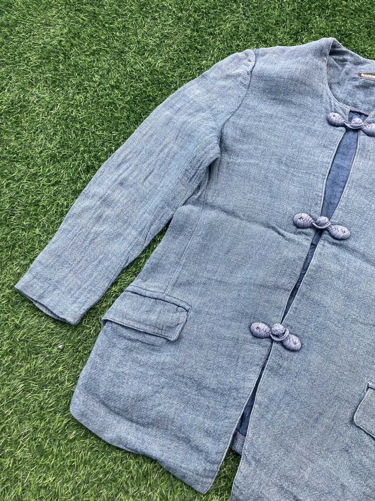 Issey Miyake × Vintage ISSEY MIYAKE CLASSIC INDIGO LINEN SHIRT Size US S / EU 44-46 / 1 - 5 Thumbnail