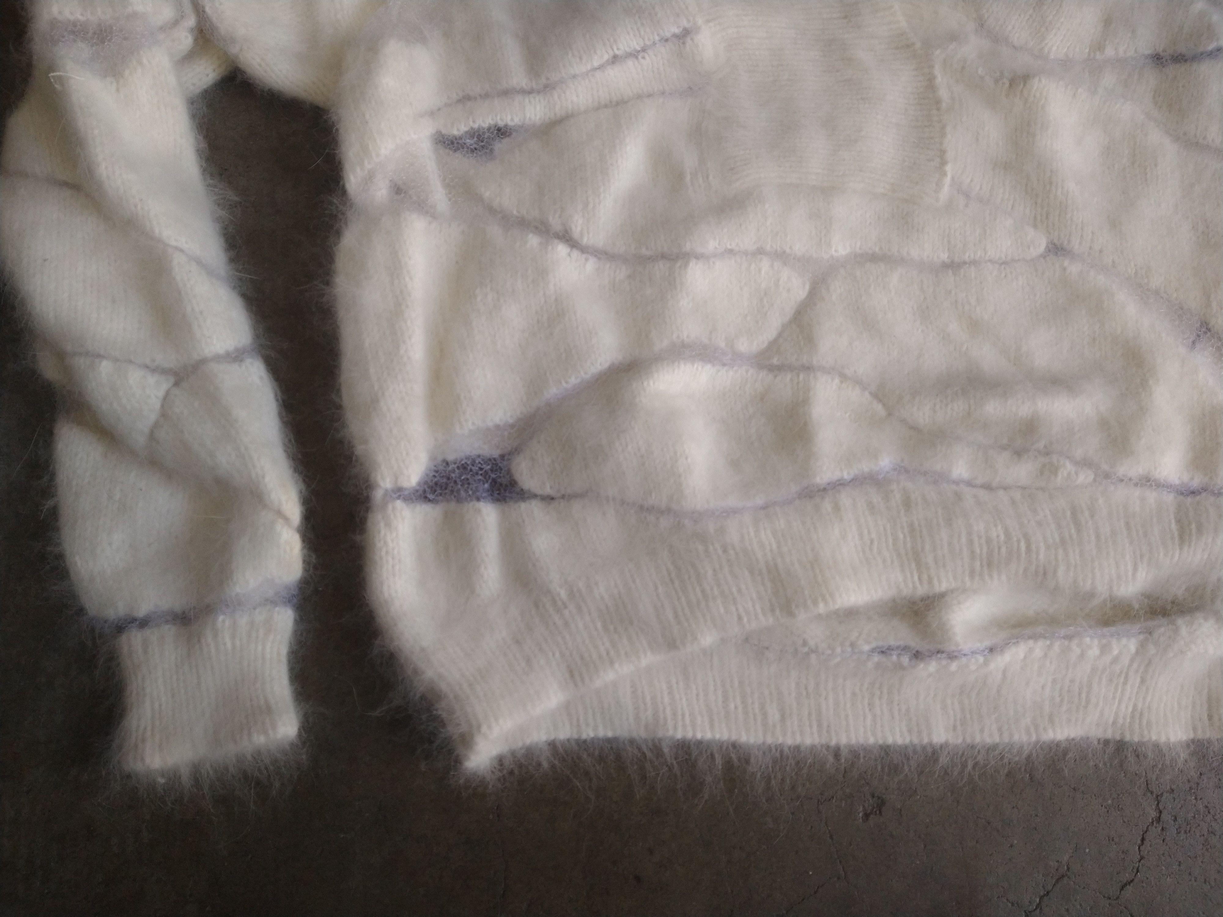 Tom Ford Women's Tom Ford Sweater Angora Deep V Neck White Rabbit Size S / US 4 / IT 40 - 4 Thumbnail