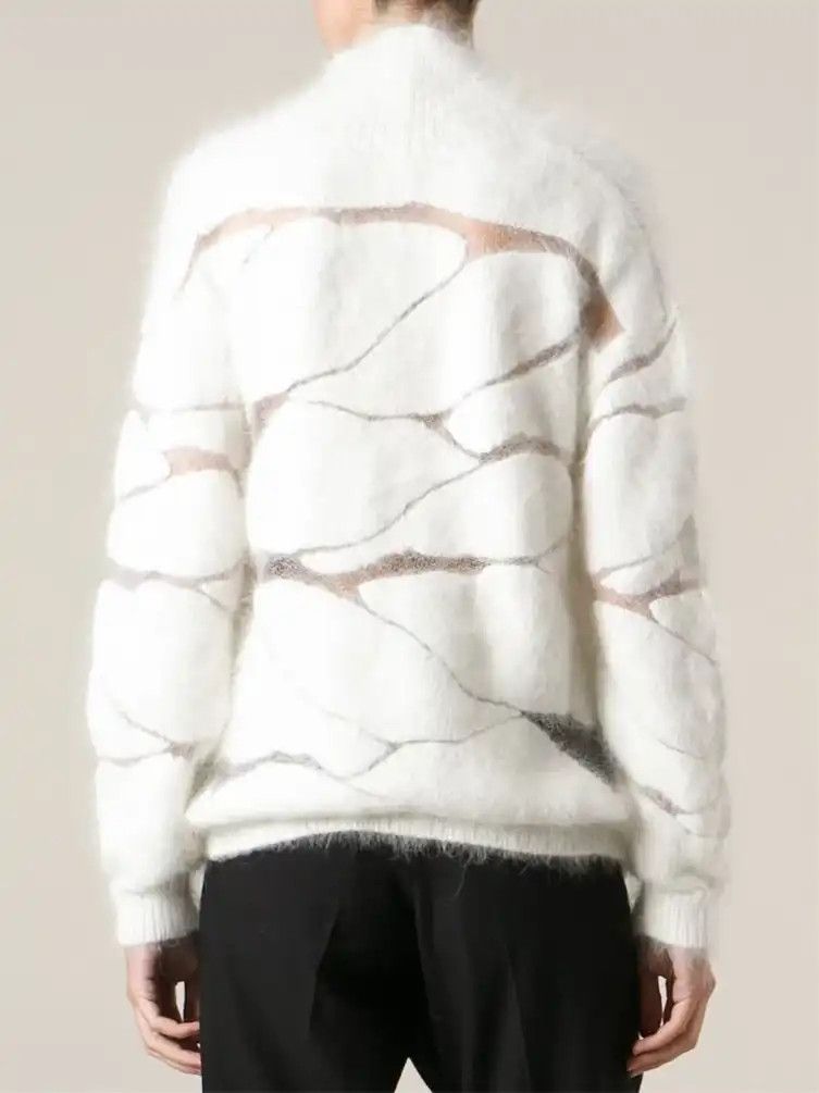 Tom Ford Women's Tom Ford Sweater Angora Deep V Neck White Rabbit Size S / US 4 / IT 40 - 13 Thumbnail
