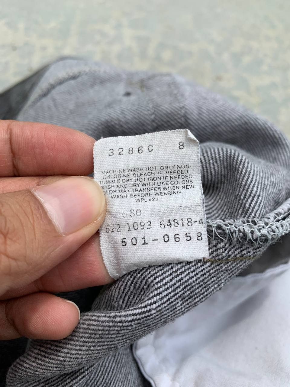 Levi's Vintage Levis 501 Stone Wash Grey Repaired Jeans Size US 32 / EU 48 - 18 Thumbnail