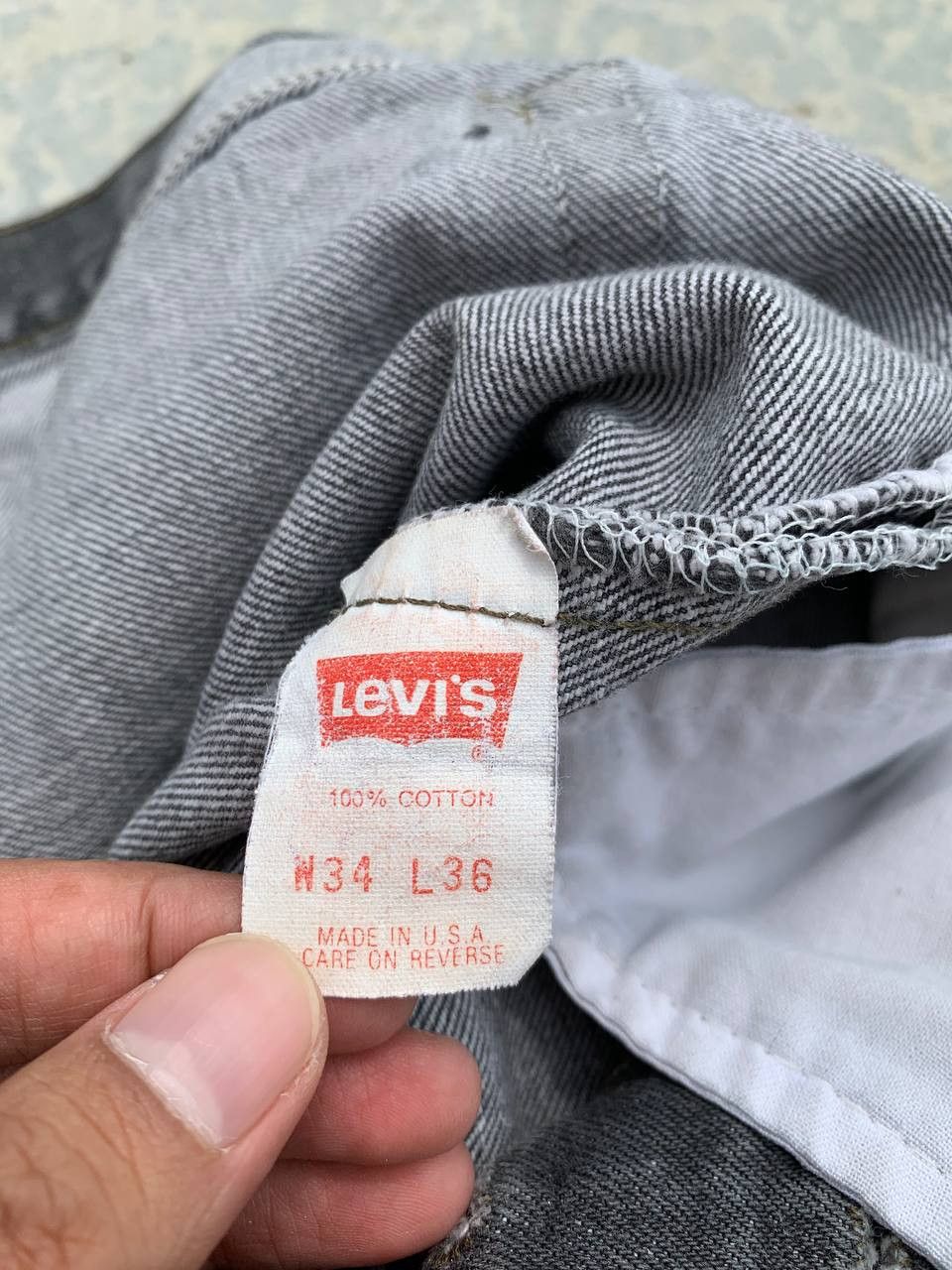 Levi's Vintage Levis 501 Stone Wash Grey Repaired Jeans Size US 32 / EU 48 - 17 Thumbnail