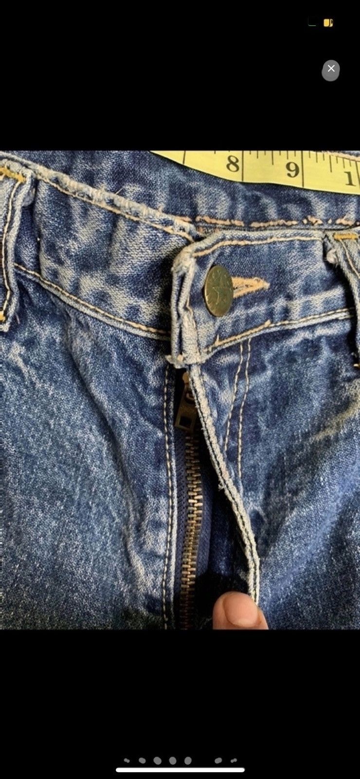 Vintage ***FINAL DROP***RARE 80s washed straight leg denim 28-30 Size 30" / US 8 / IT 44 - 13 Thumbnail