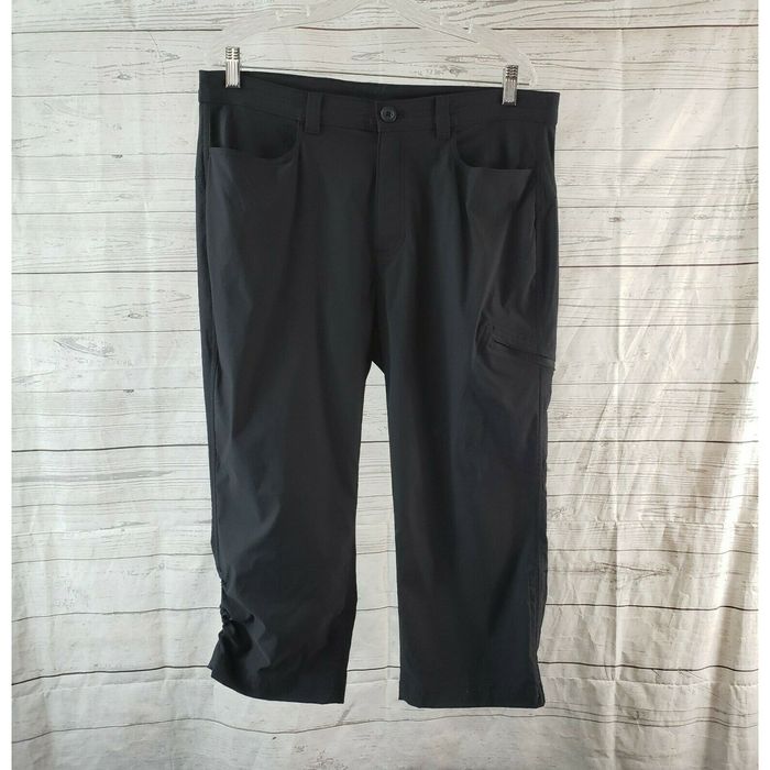 Eddie Bauer Eddie Bauer Womens Cropped Pants Sz 16 Black High Rise