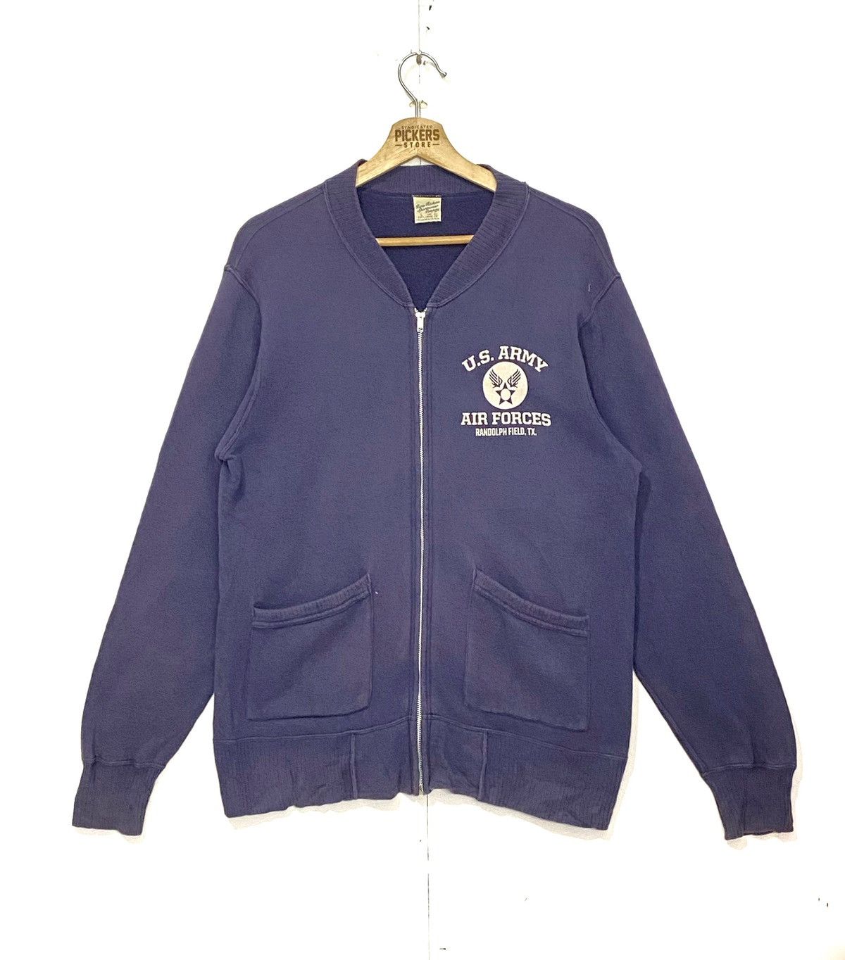 Buzz Rickson's Vintage 90s Buzz Rickson UsArmy AirForce Sweater Fullzipper Size US L / EU 52-54 / 3 - 1 Thumbnail