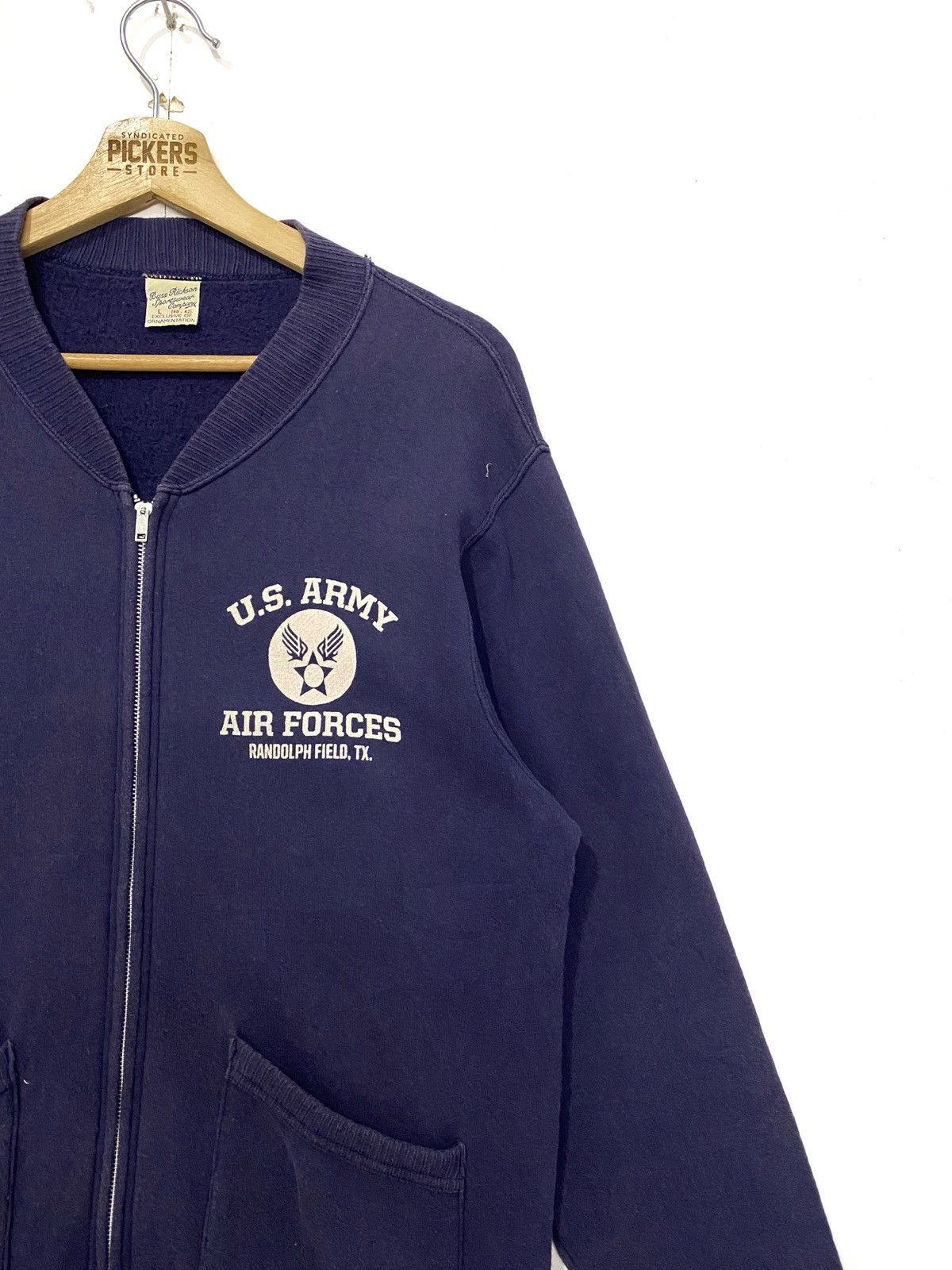 Buzz Rickson's Vintage 90s Buzz Rickson UsArmy AirForce Sweater Fullzipper Size US L / EU 52-54 / 3 - 3 Thumbnail