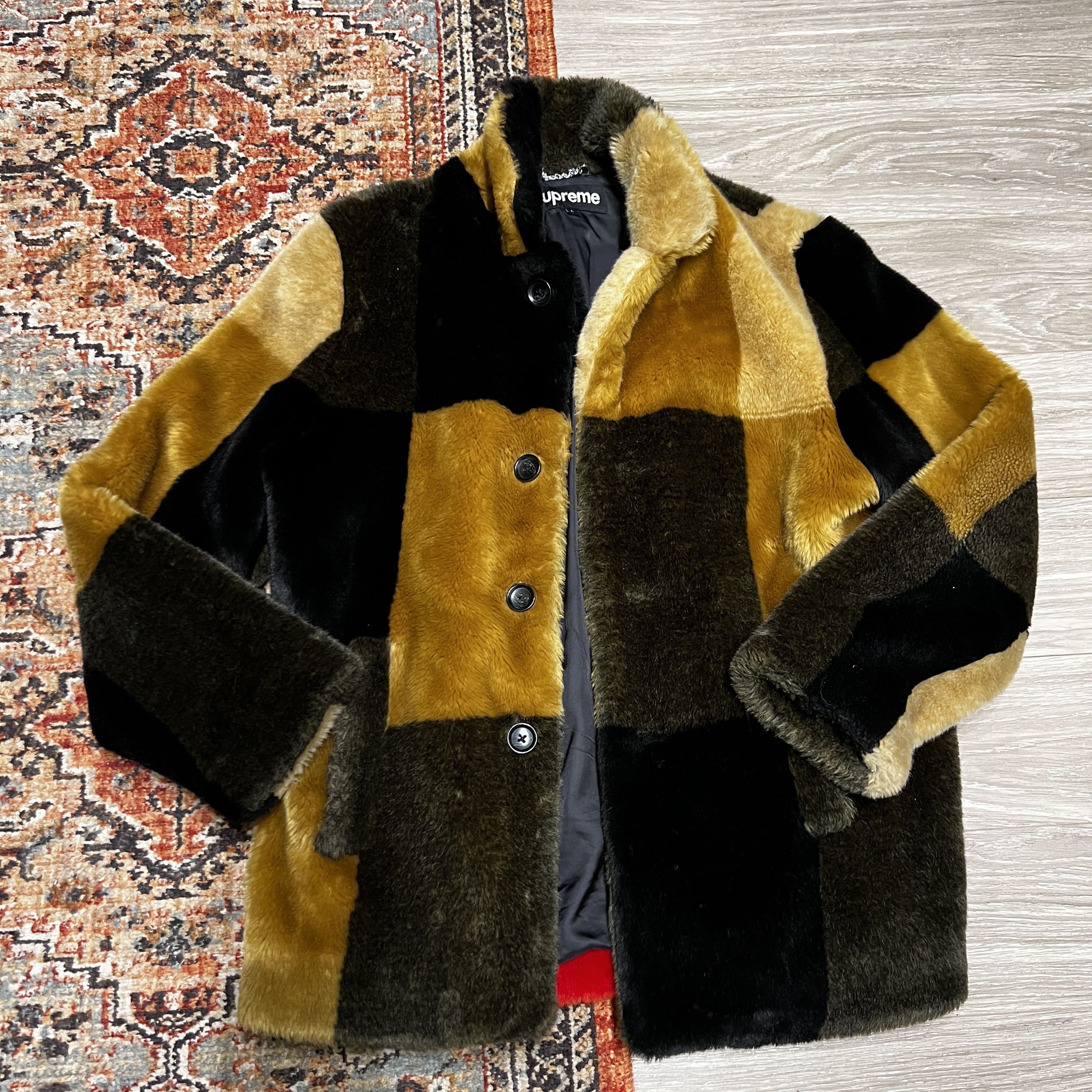 Supreme Supreme Multi Faux Fur Jacket SS15 Patchwork | Grailed