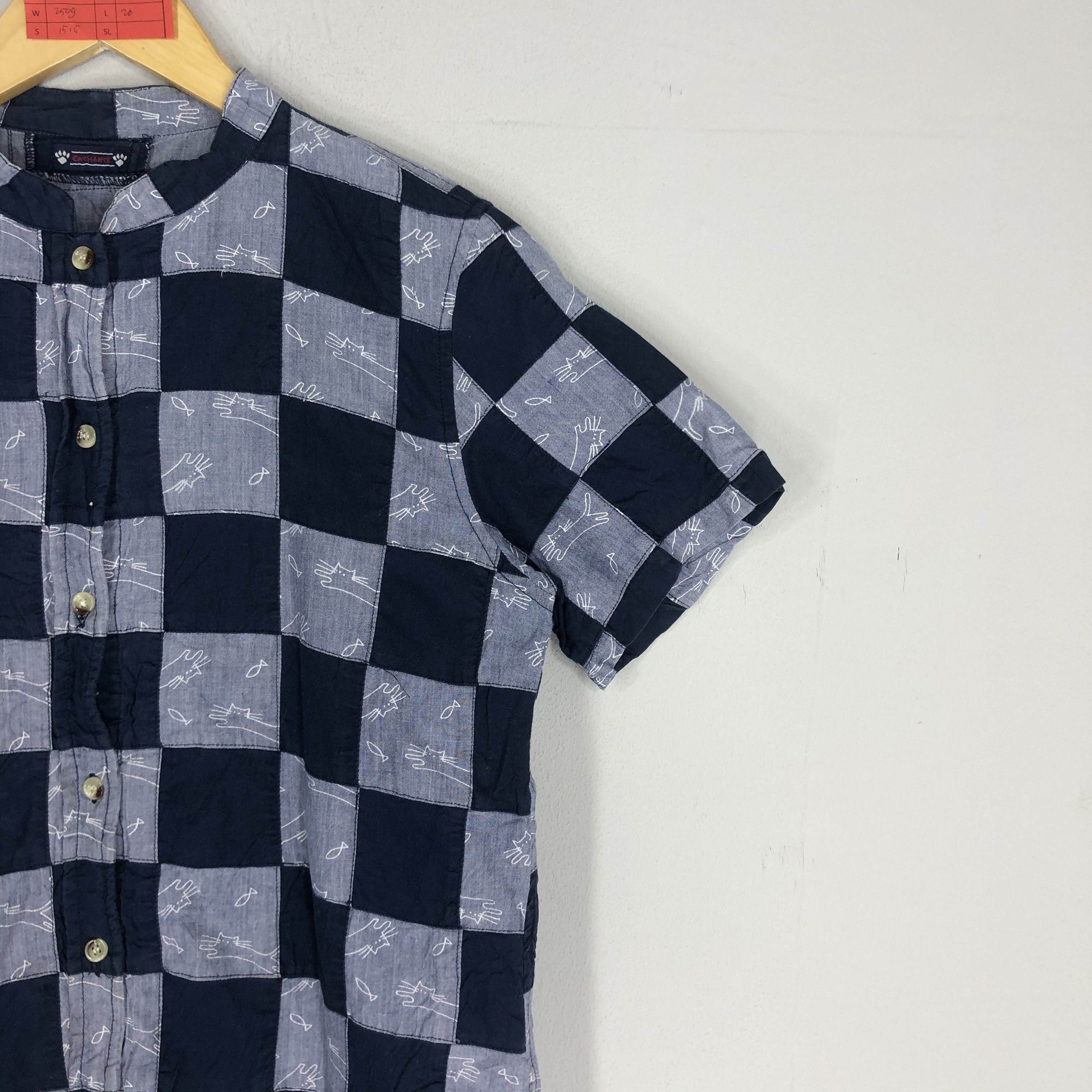Vintage Enchante Button Down Oxford Checked Design