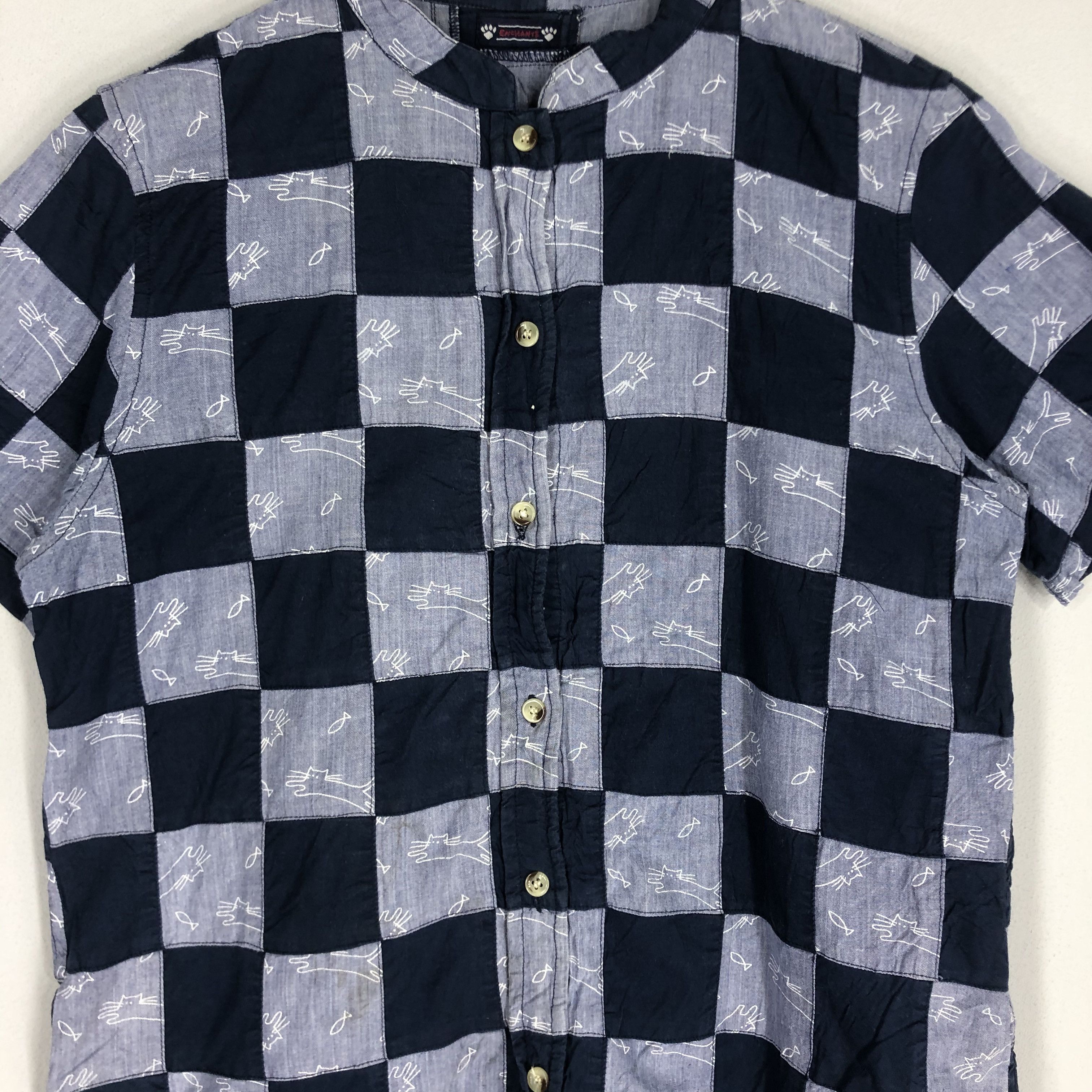 Vintage Enchante Button Down Oxford Checked Design